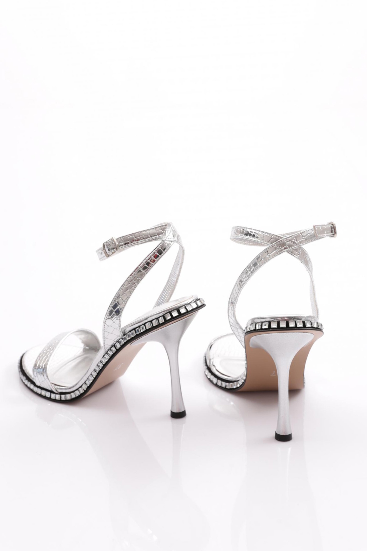 2414 Kadin Taş İşli Topuklu Abiye Ayakkabi - Görsel 4