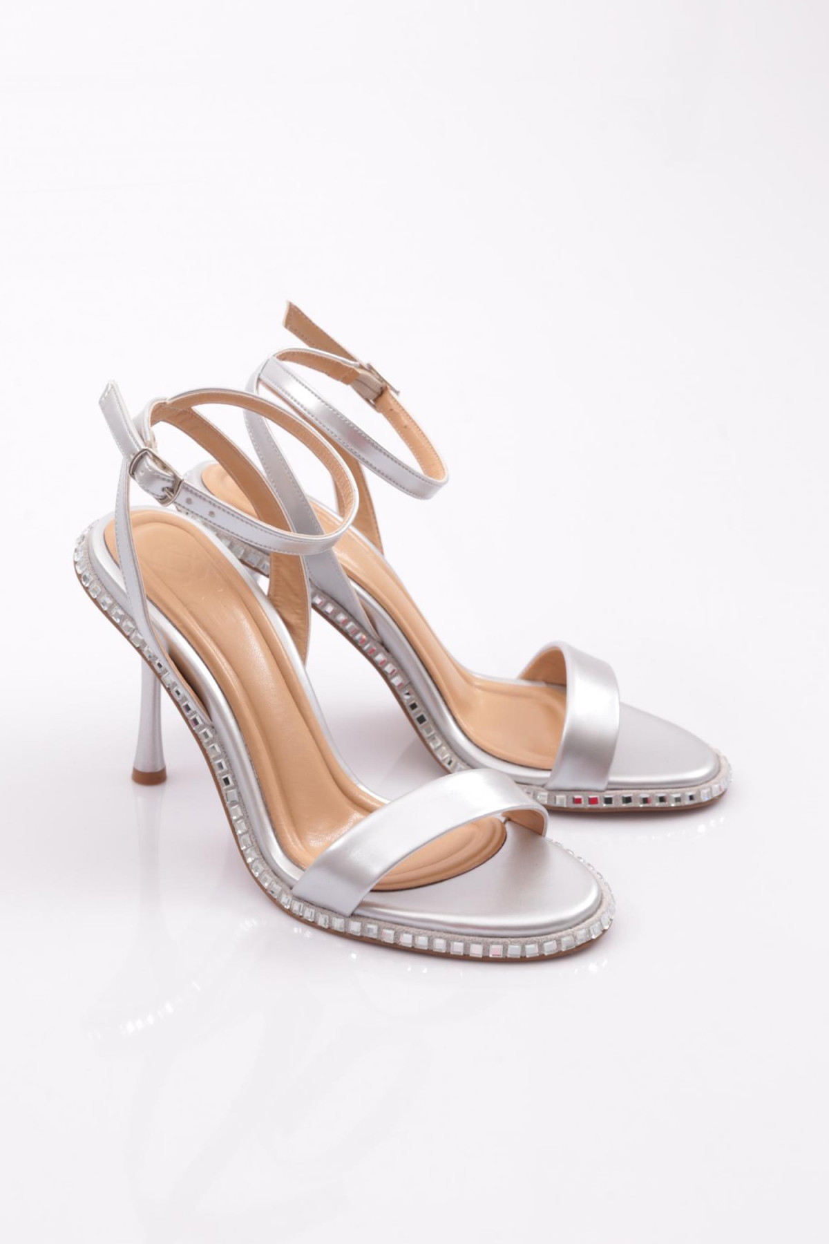 2414 Kadin Taş İşli Topuklu Abiye Ayakkabi - Görsel 3