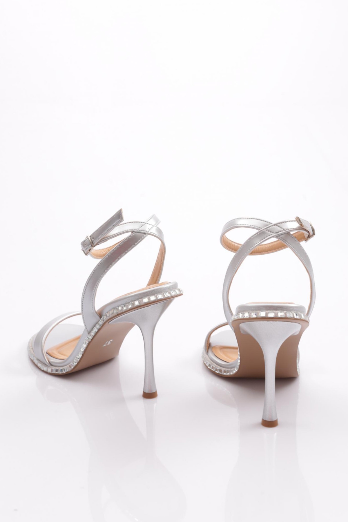 2414 Kadin Taş İşli Topuklu Abiye Ayakkabi - Görsel 4