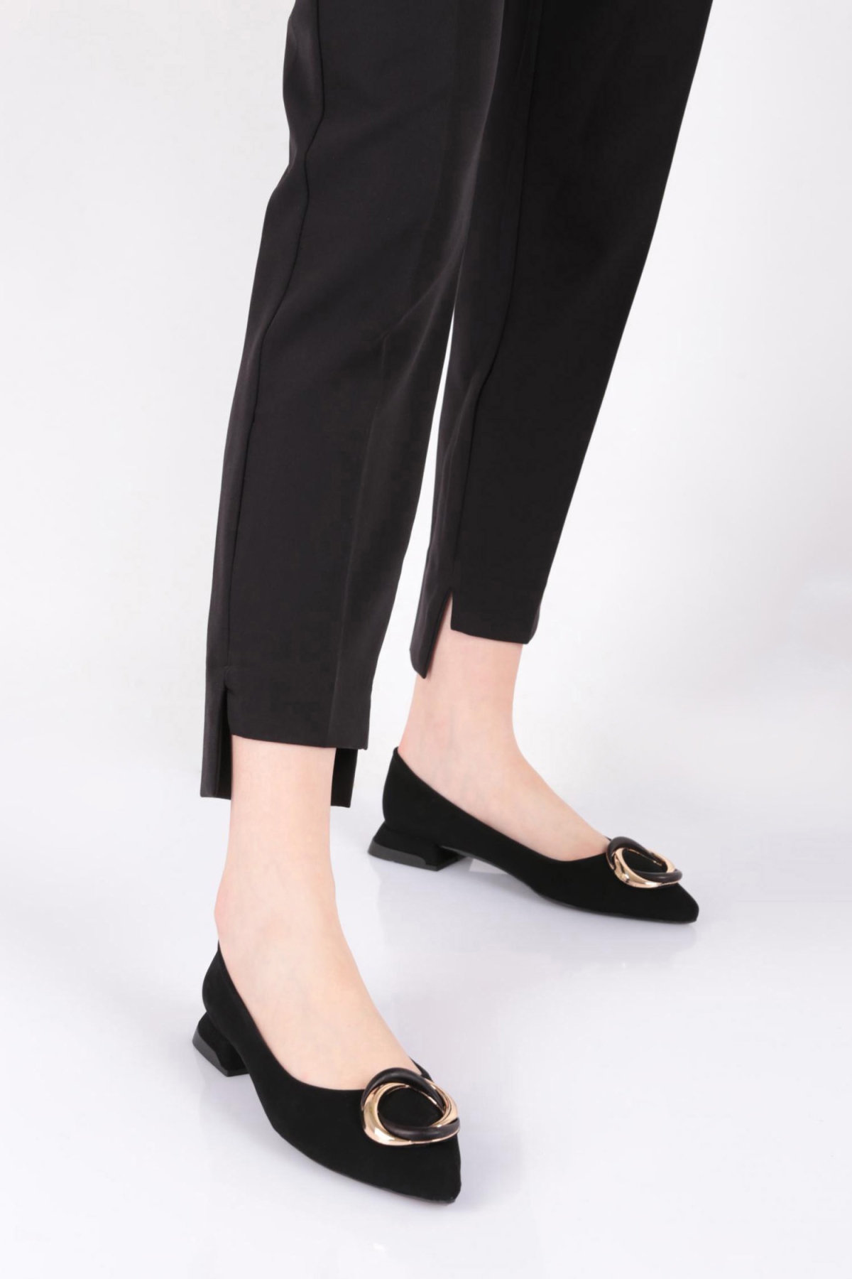 2810 Kadin Yuvarlak Tokali Babet - Görsel 6