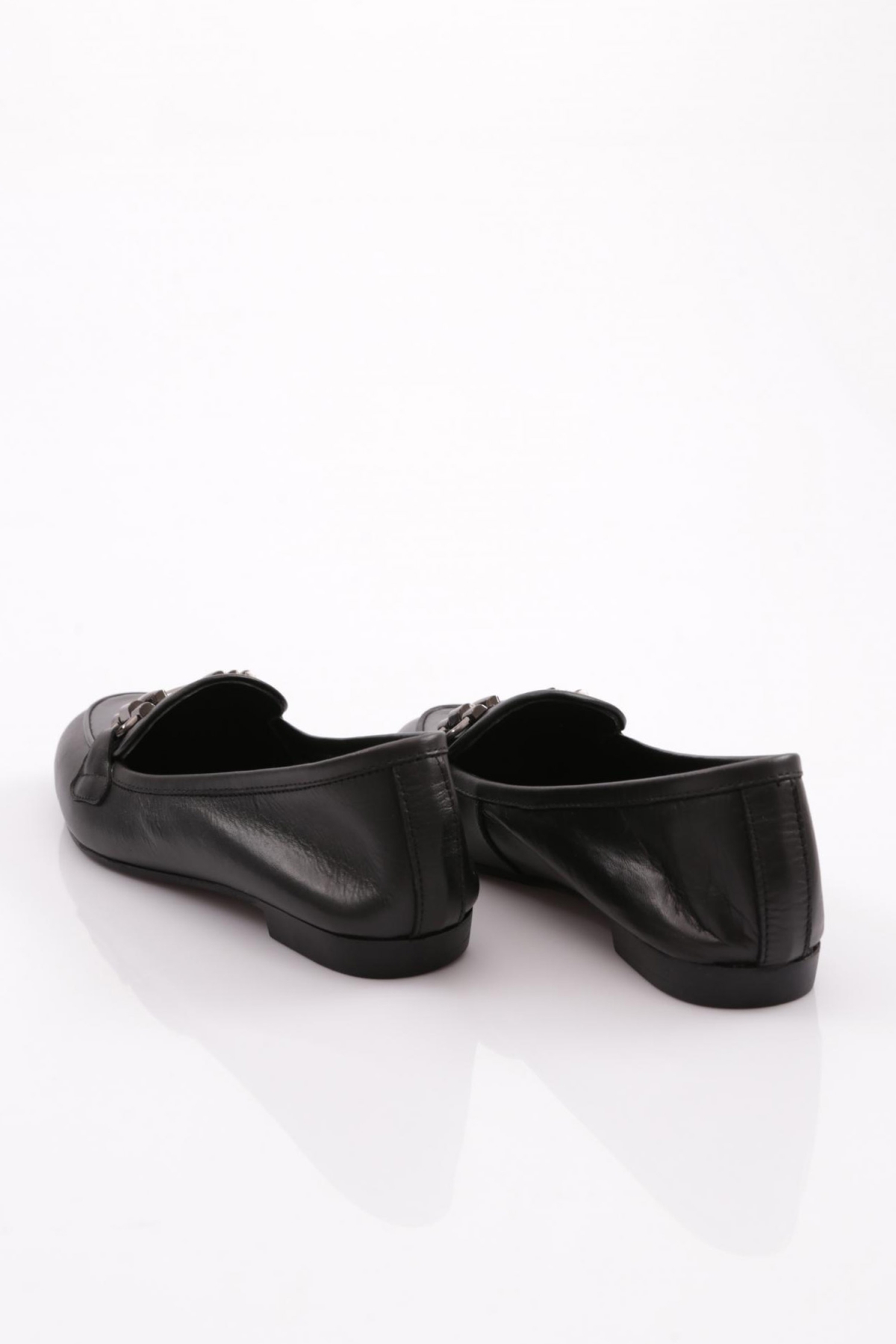 24059H Kadin Metal Aksesuarli Babet - Görsel 4