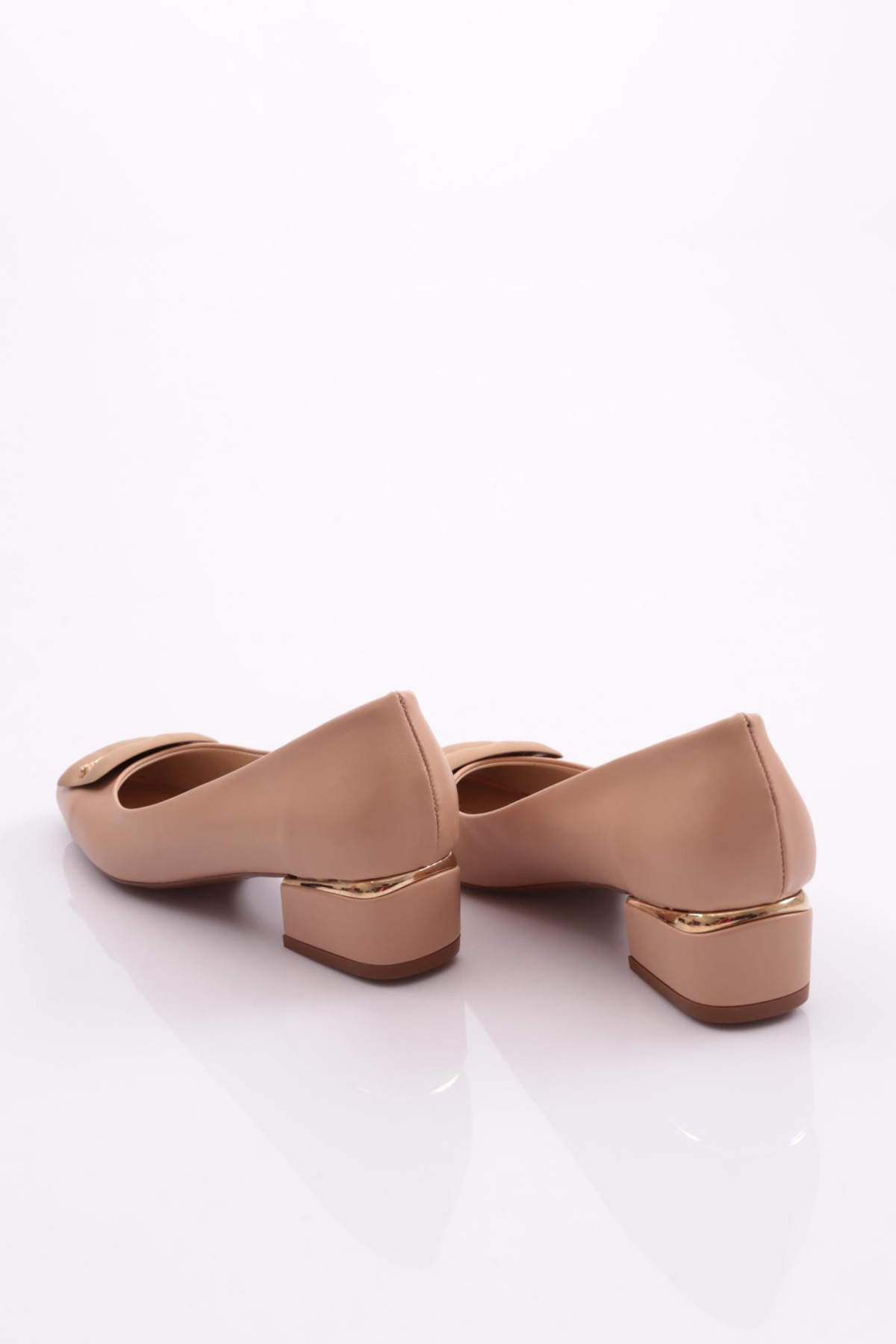 4886 Kadin Kare Tokali Topuklu Ayakkabi - Görsel 4