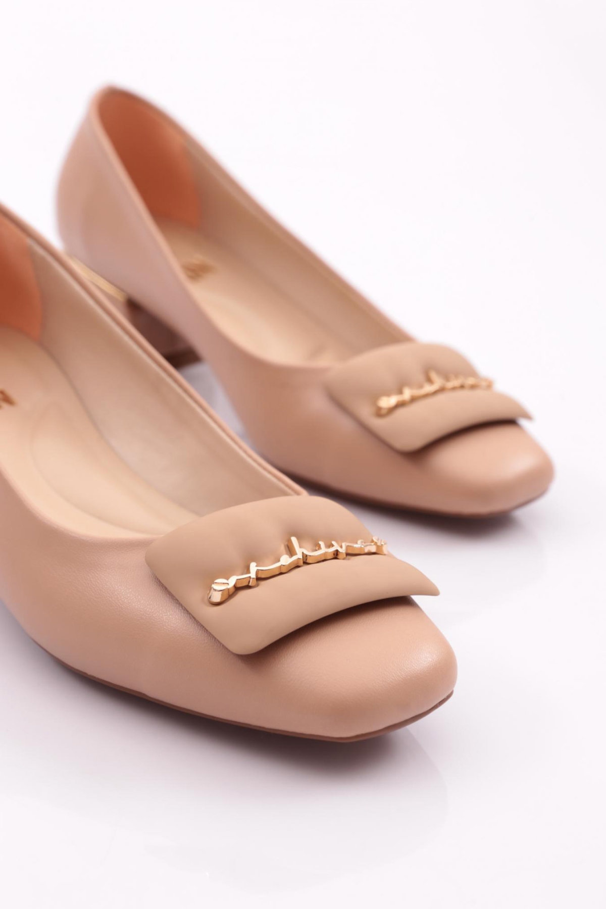 4886 Kadin Kare Tokali Topuklu Ayakkabi - Görsel 5