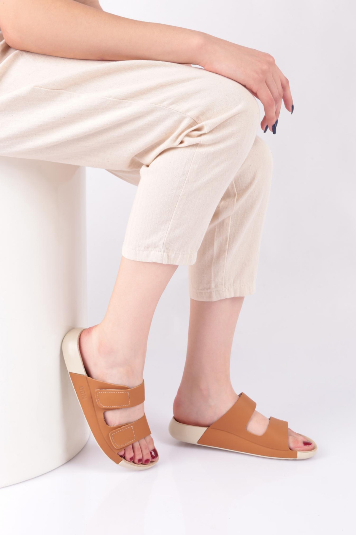 P27 Kadin Çift Bantli Terlik - Görsel 6