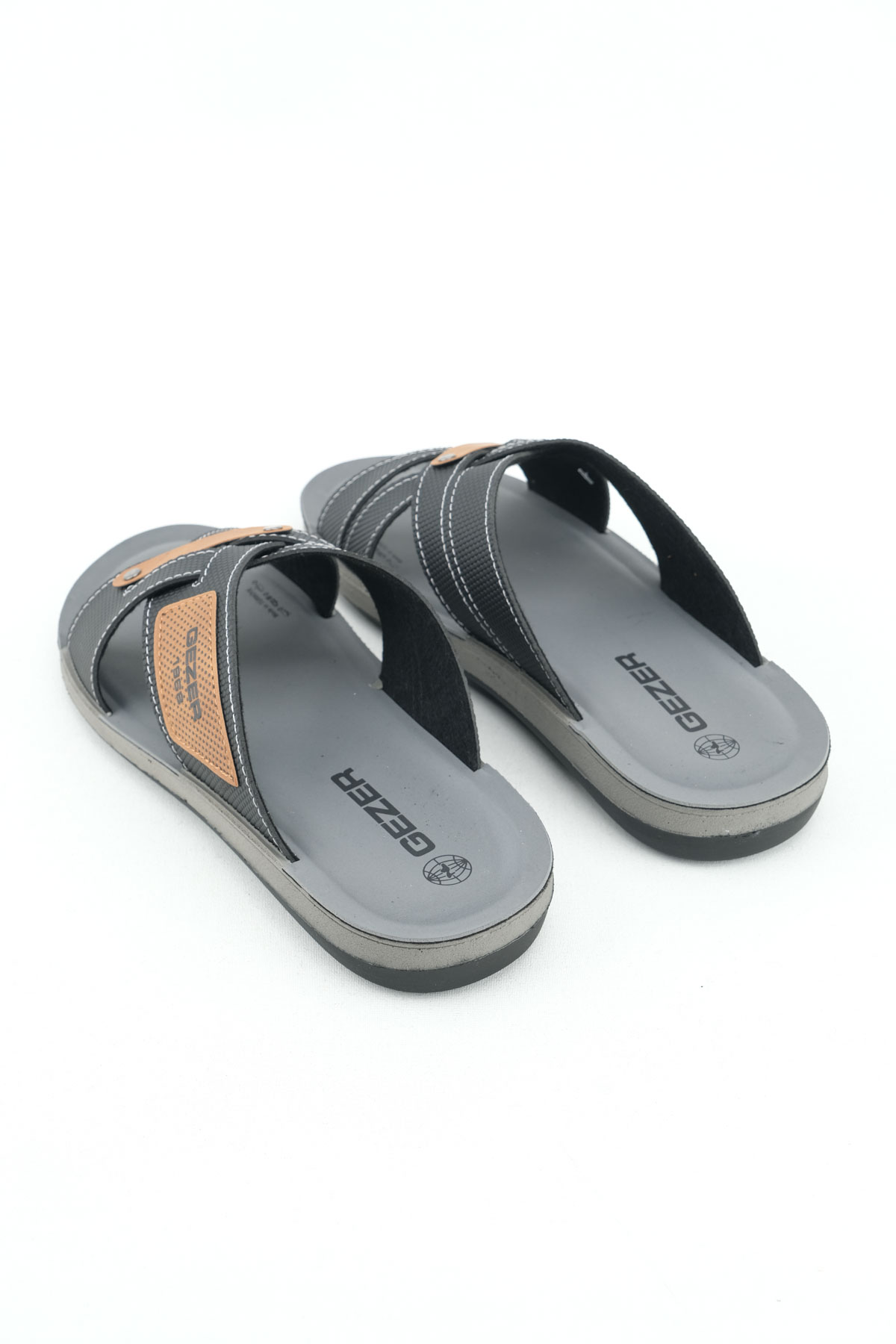 Gezer Gezer Siyah Yazlık Comfort Taban Sunir Deri Erkek Terlik Flo'da! Siyah - 5. görsel
