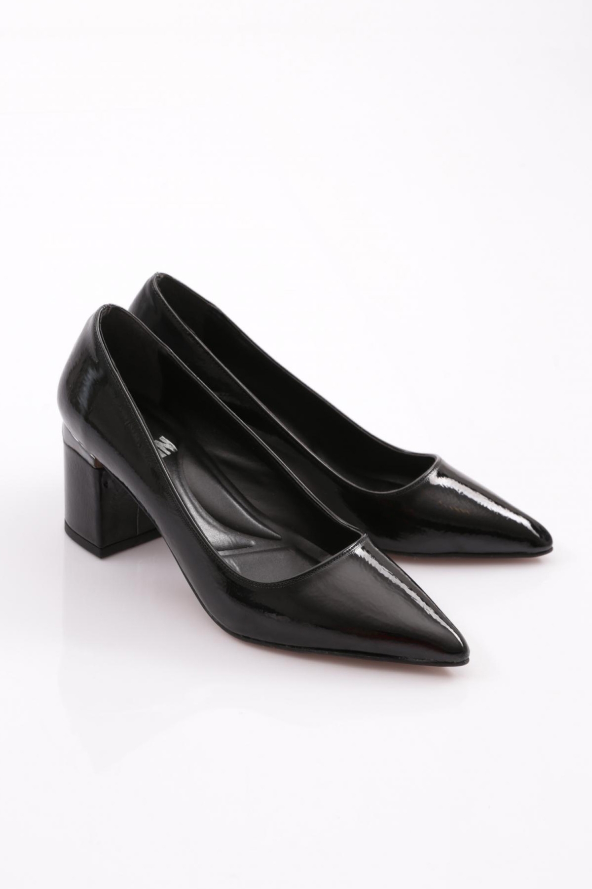 3300-23Y Kadin Sivri Burun Kalin Topuklu Ayakkabi - Görsel 3
