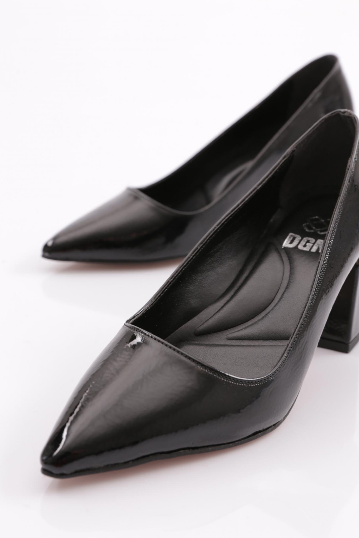 3300-23Y Kadin Sivri Burun Kalin Topuklu Ayakkabi - Görsel 5