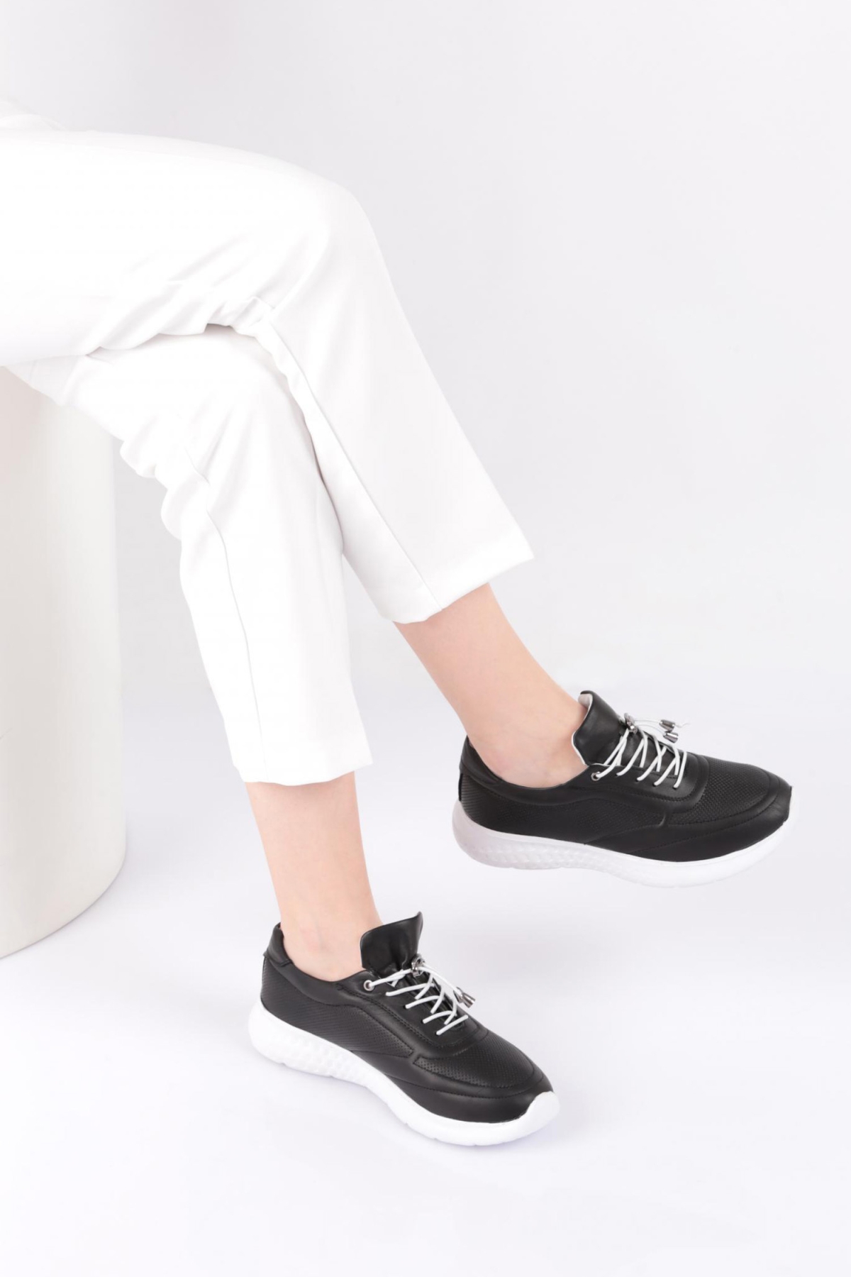 2024 Kadin Bağcikli Lazer Comfort Ayakkabi - Görsel 6