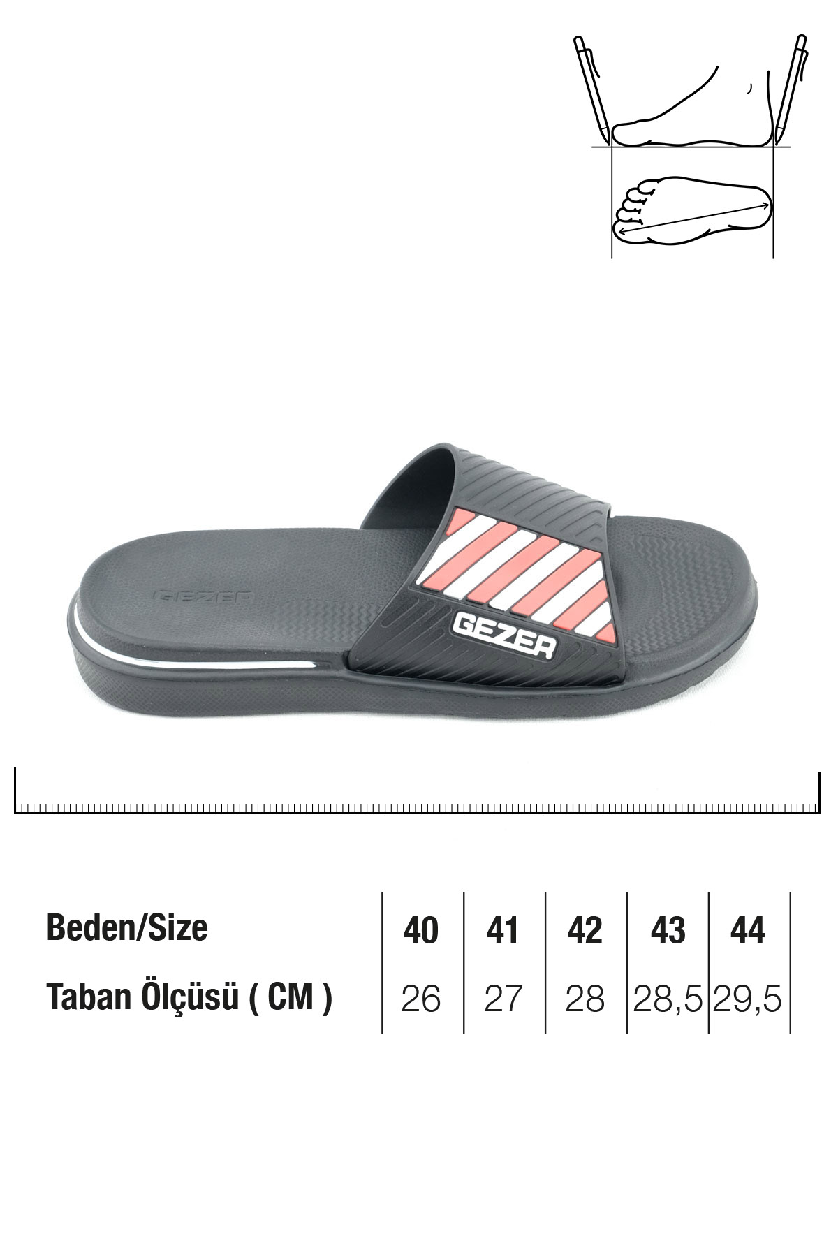 Gezer Gezer Siyah Yazlık Erkek Eva Ev Banyo Bahçe Havuz Plaj Terlik Sandalet & Terlik | Flo Siyah - 3. görsel