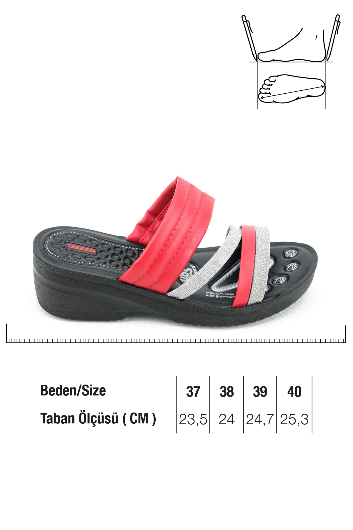 Yazlık Kadın Yüksek Topuk Anatomik Rahat Taban Günlük Terlik - Görsel 3