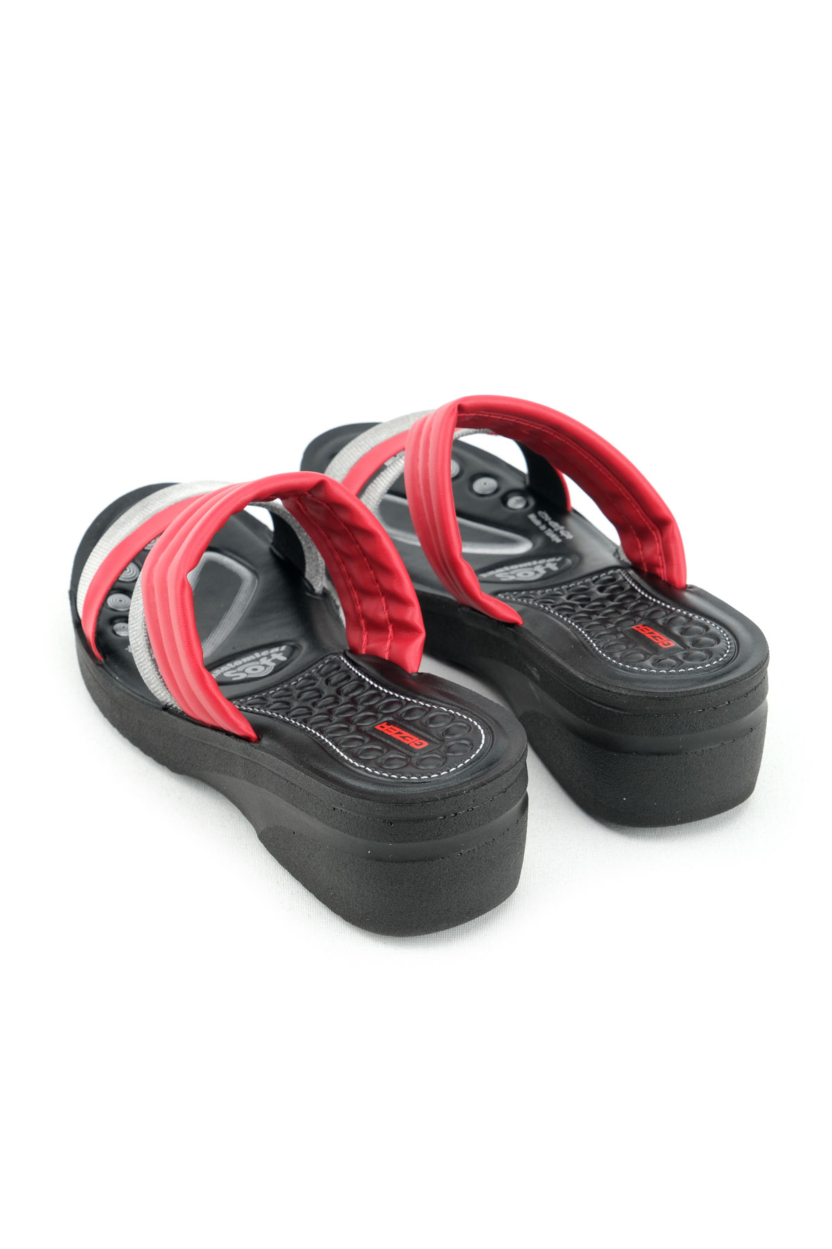 Yazlık Kadın Yüksek Topuk Anatomik Rahat Taban Günlük Terlik - Görsel 5