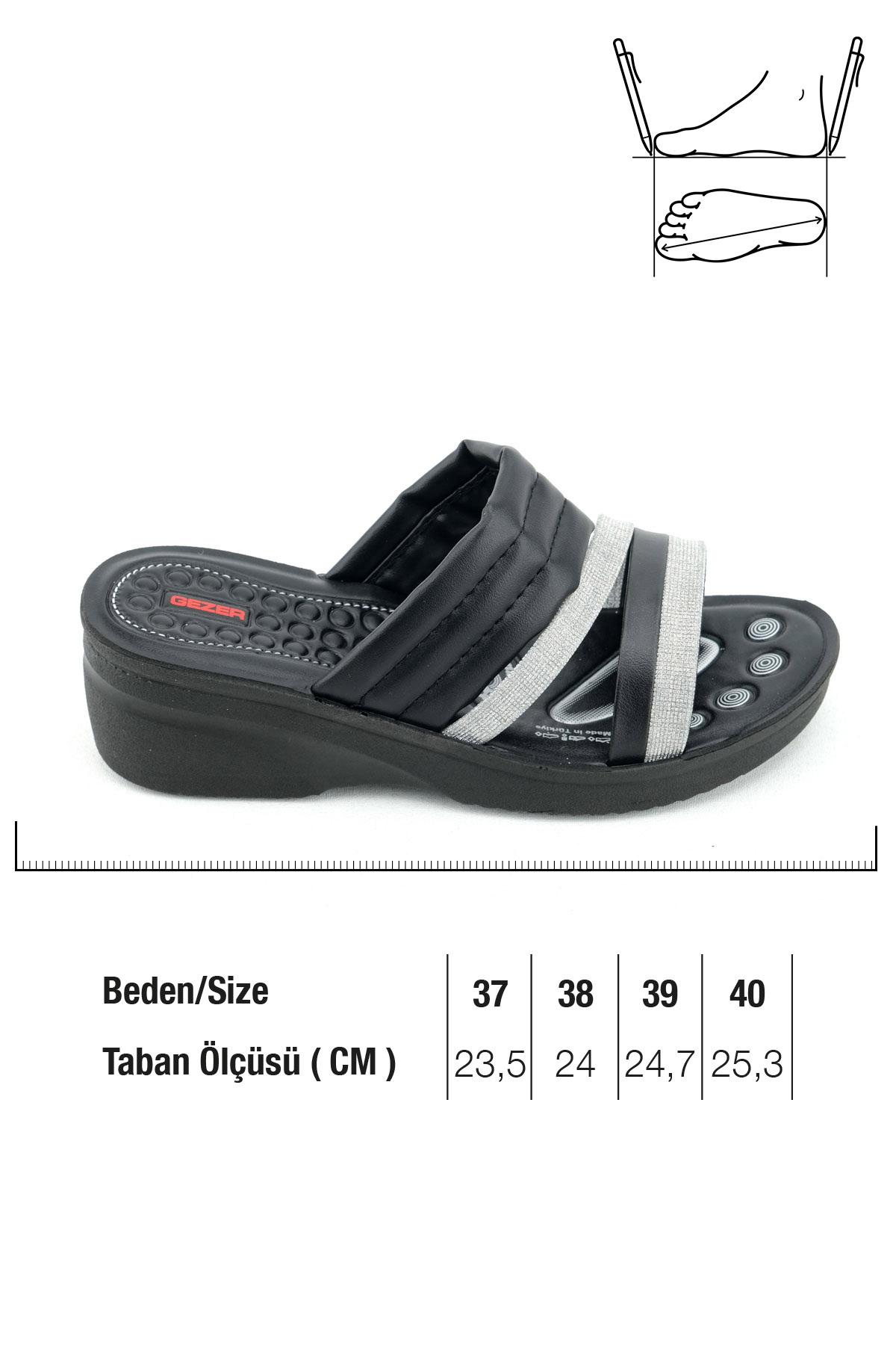 Yazlık Kadın Yüksek Topuk Anatomik Rahat Taban Günlük Terlik - Görsel 3