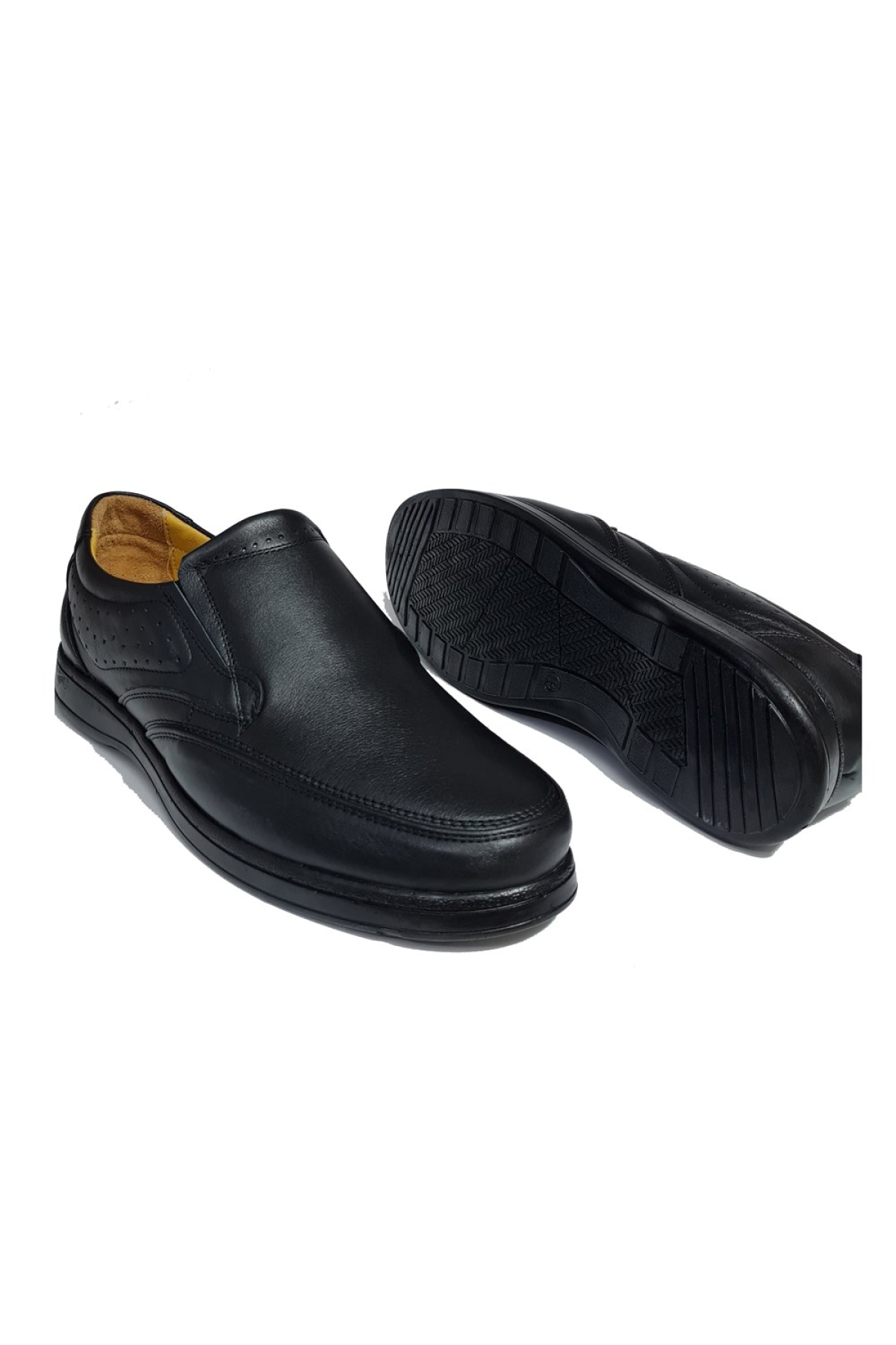 Erkek Hakiki Deri Rahat Yumuşak Taban Ayakkabı AY-960-Y - Görsel 4
