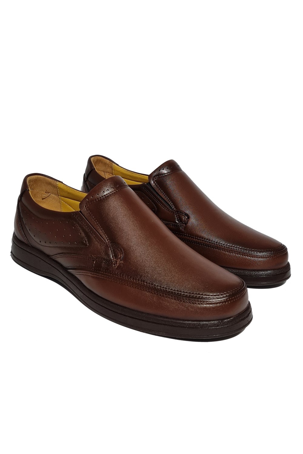 Erkek Hakiki Deri Rahat Yumuşak Taban Ayakkabı AY-960-Y - Görsel 2