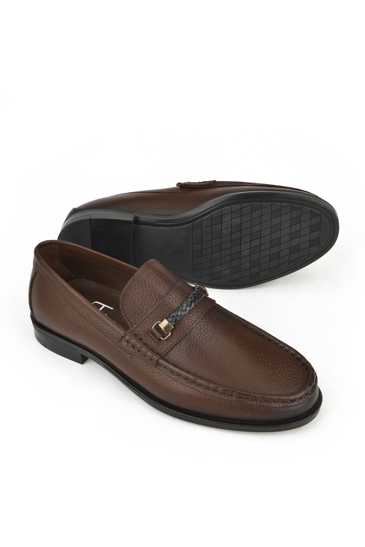 Erkek Hakiki Deri Ayakkabı 143745Z5418 Kahve - Görsel 5