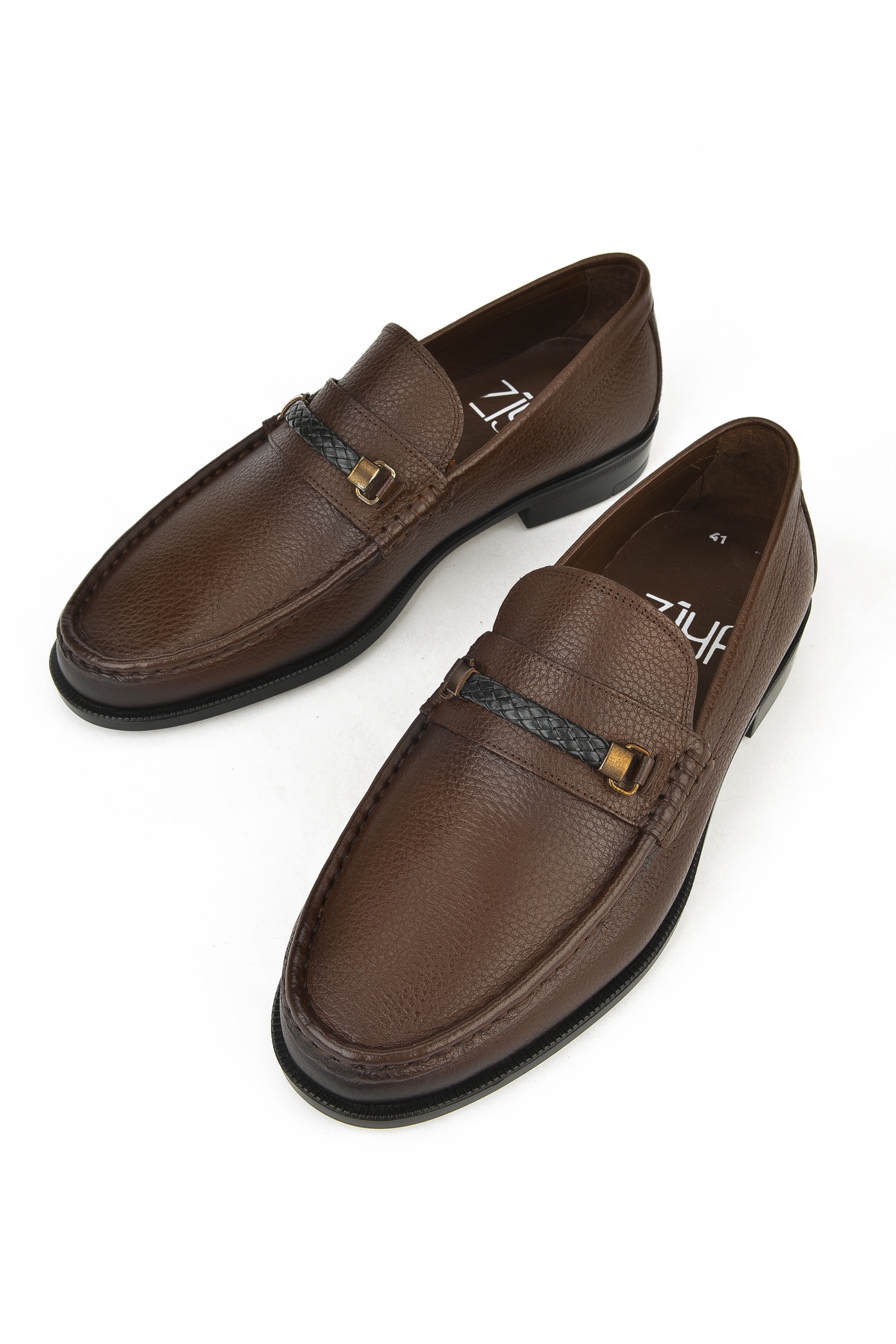 Erkek Hakiki Deri Ayakkabı 143745Z5418 Kahve - Görsel 6