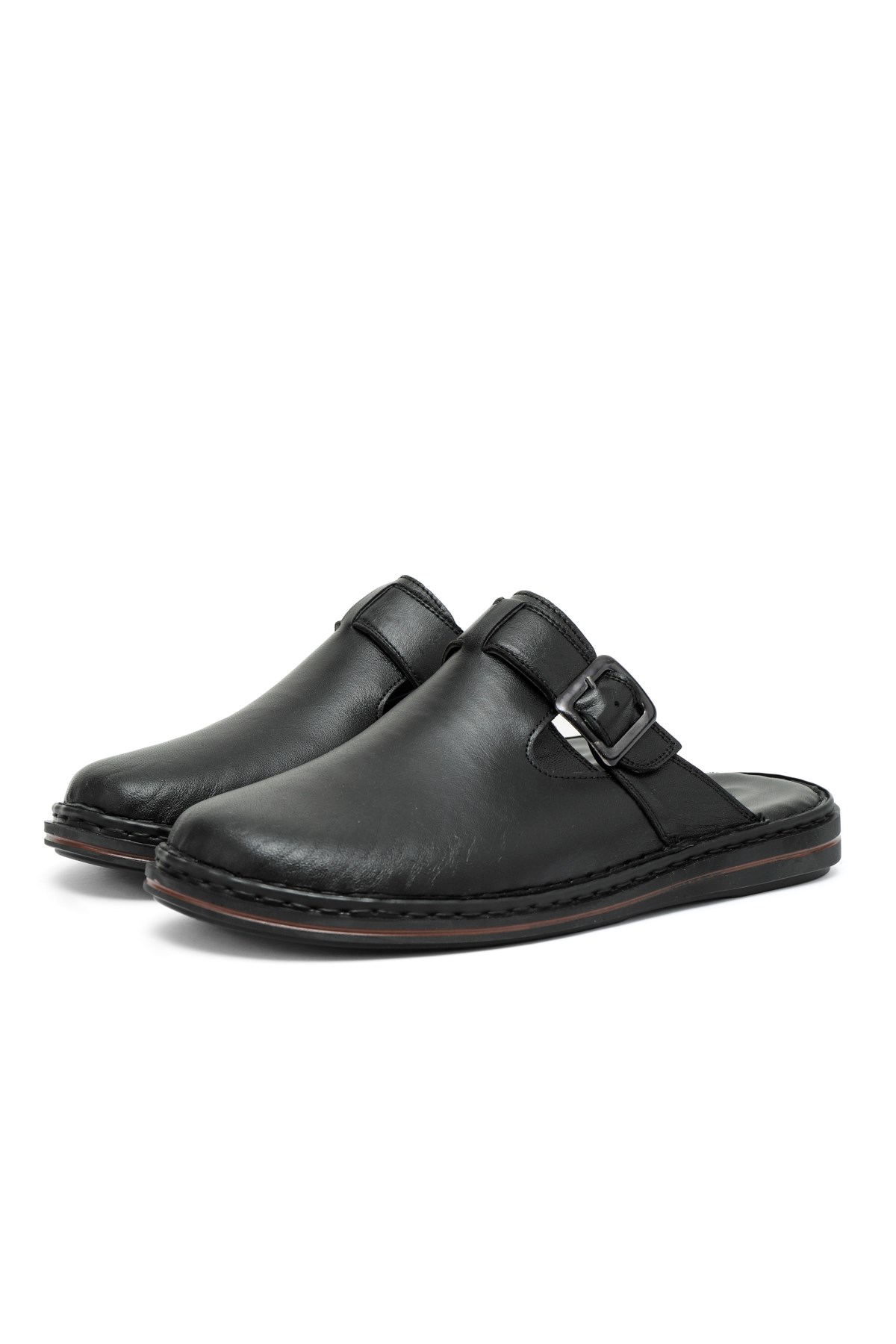 Mistra Hakiki Deri Erkek Terliği, Hakiki Deri Terlik, Ortopedik Taban Terlik, Hafif Deri T - Görsel 2