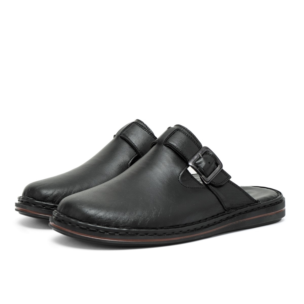 Mistra Hakiki Deri Erkek Terliği, Hakiki Deri Terlik, Ortopedik Taban Terlik, Hafif Deri T - Görsel 6