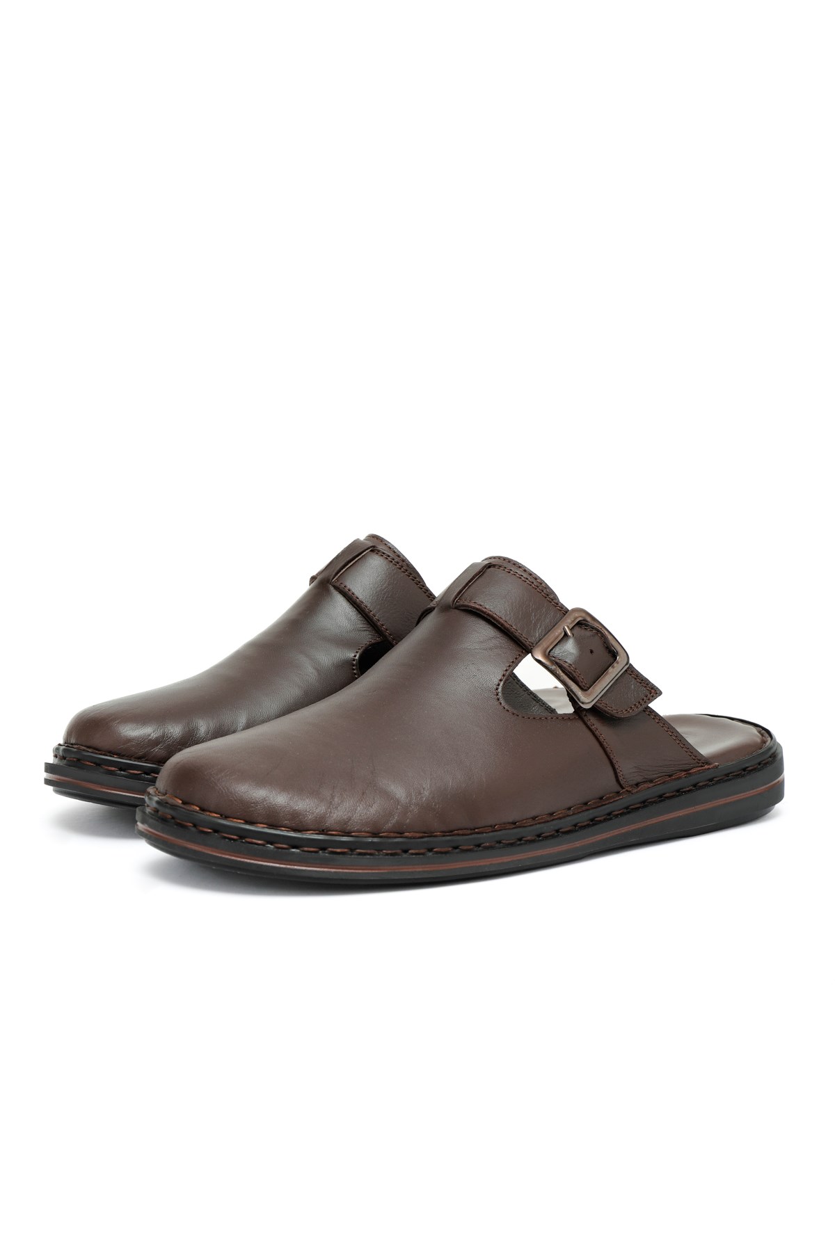 Mistra Hakiki Deri Erkek Terliği, Hakiki Deri Terlik, Ortopedik Taban Terlik, Hafif Deri T - Görsel 2