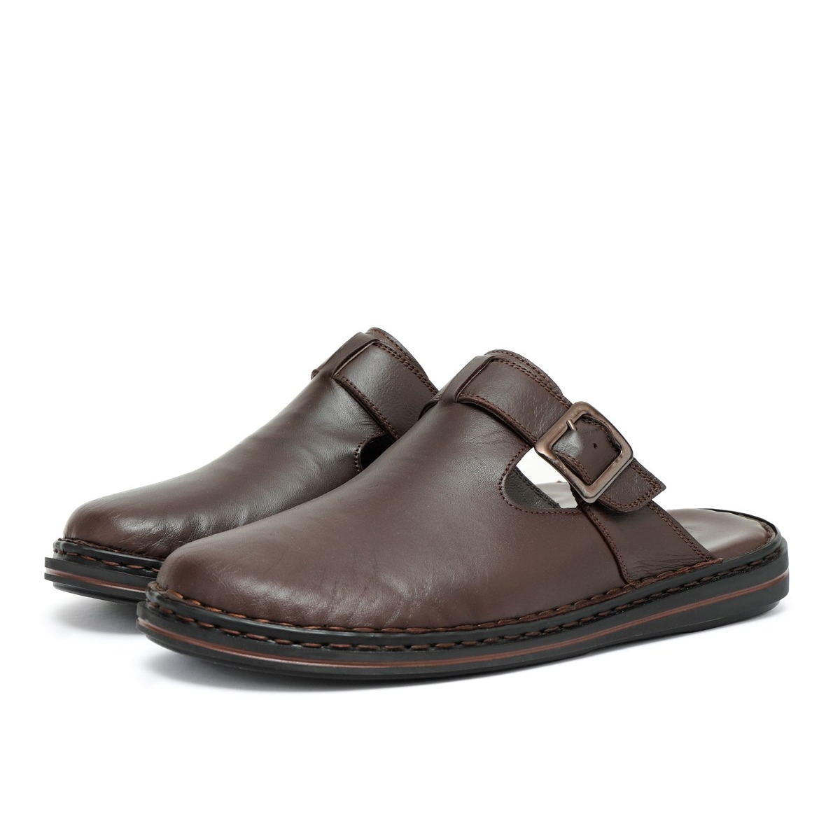 Mistra Hakiki Deri Erkek Terliği, Hakiki Deri Terlik, Ortopedik Taban Terlik, Hafif Deri T - Görsel 6