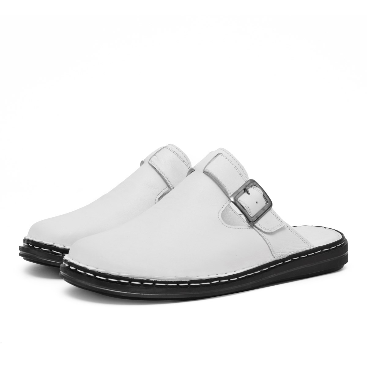 Mistra Hakiki Deri Erkek Terliği, Hakiki Deri Terlik, Ortopedik Taban Terlik, Hafif Deri T - Görsel 6