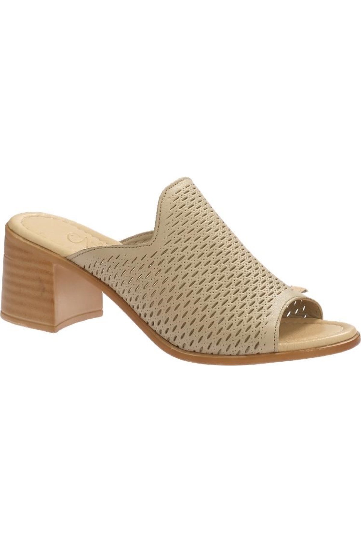 Kadın Topuklu Hakiki Deri Yumuşak Taban Terlik 9753 - Görsel 2