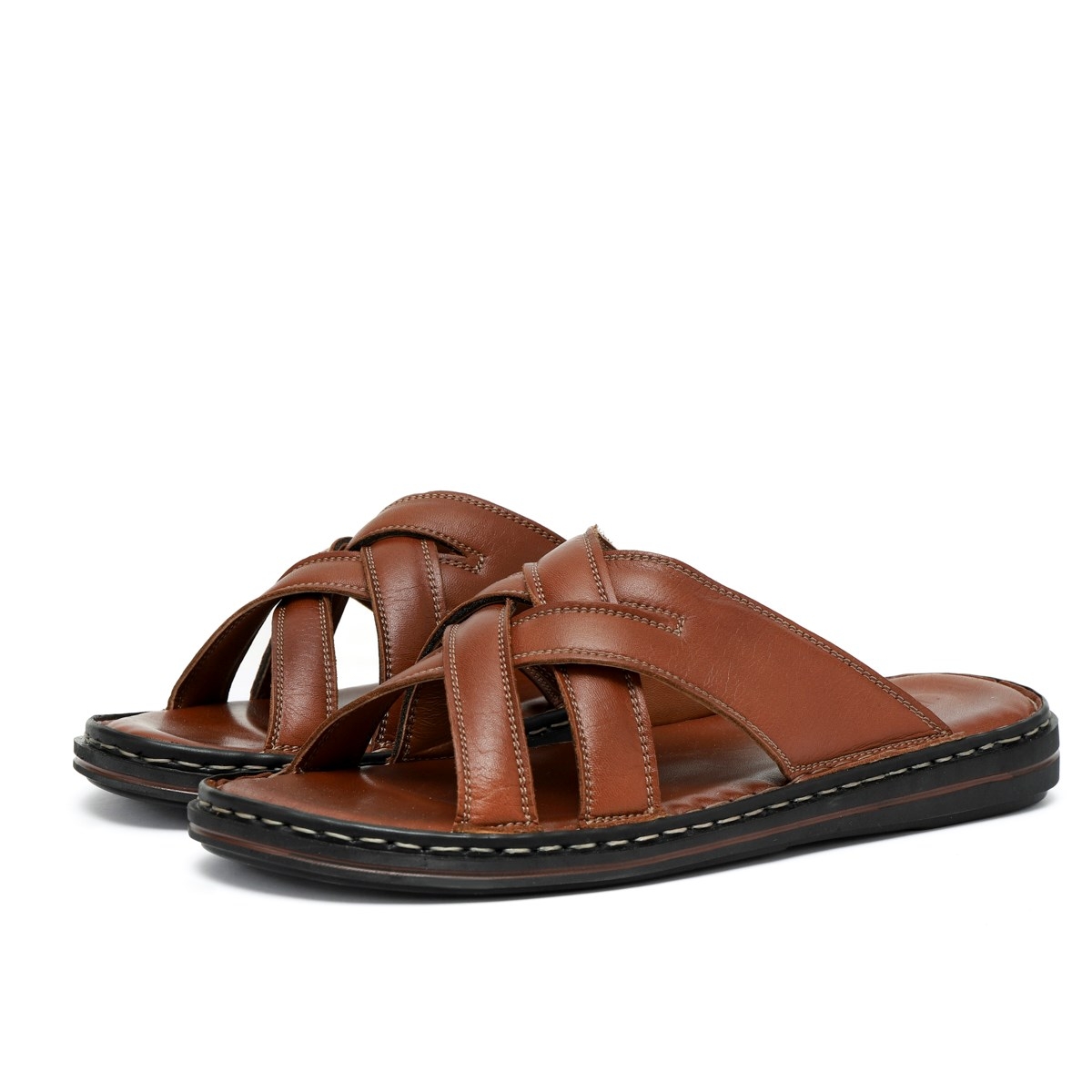 Melentias Hakiki Deri Erkek Terliği, Hakiki Deri Terlik, Ortopedik Taban Terlik, Deri Terl - Görsel 6