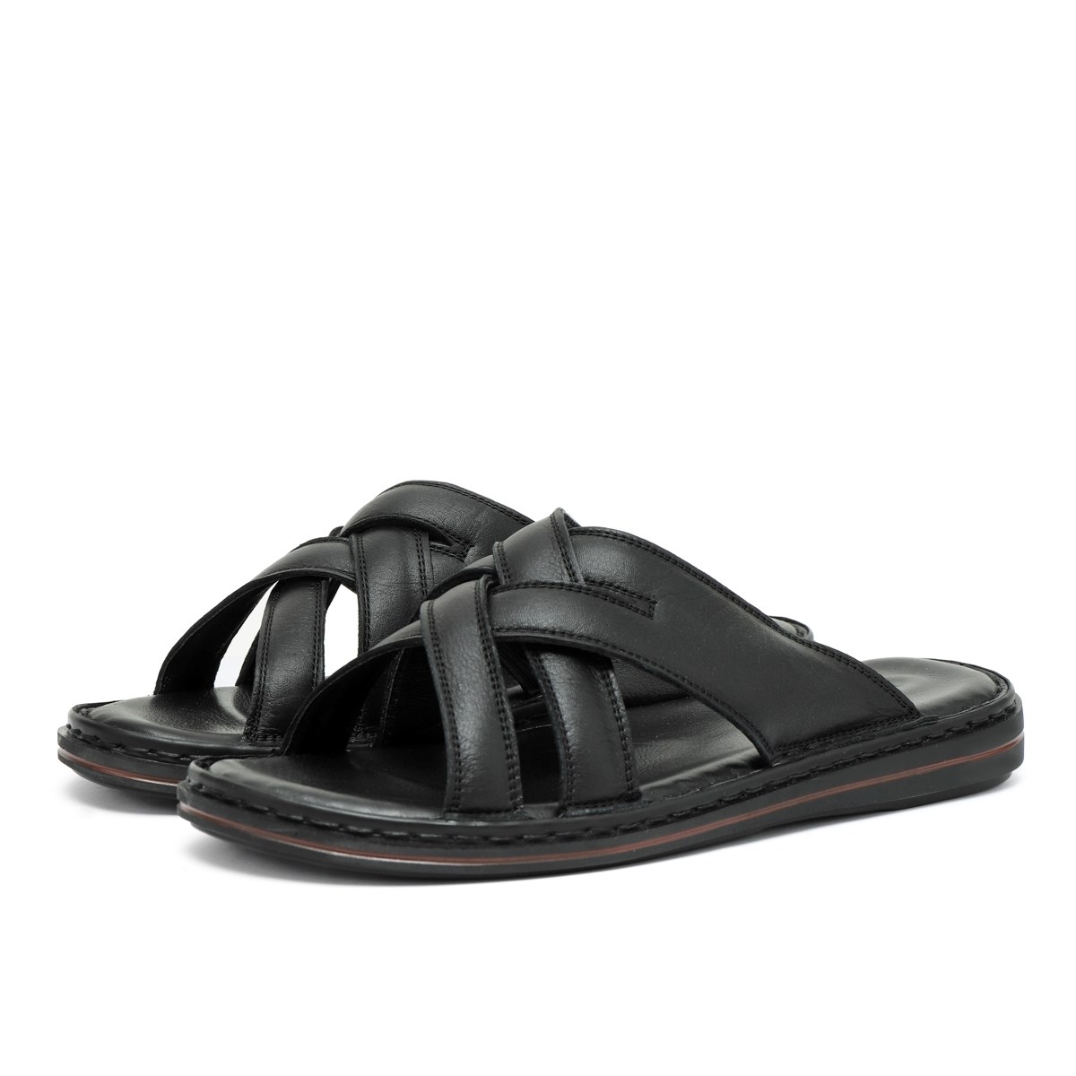 Melentias Hakiki Deri Erkek Terliği, Hakiki Deri Terlik, Ortopedik Taban Terlik, Deri Terl - Görsel 6