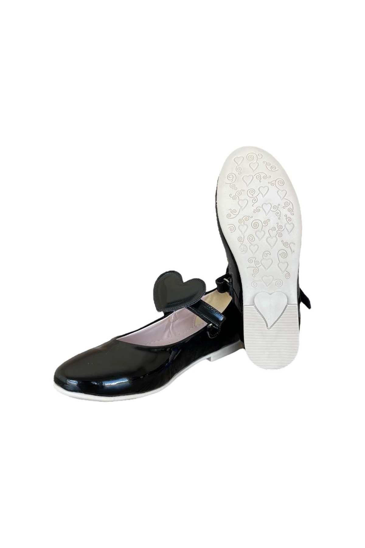 Kalpli Kız Çocuk Babet Ayakkabı SİYAH - Görsel 5