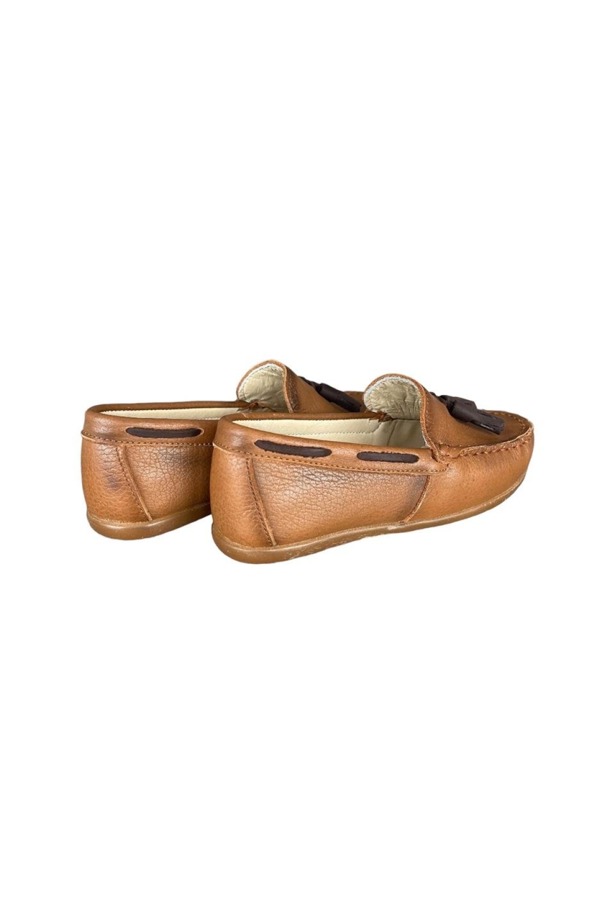 Hakiki Deri Püsküllü Erkek Çocuk Ayakkabı TABA - Görsel 5