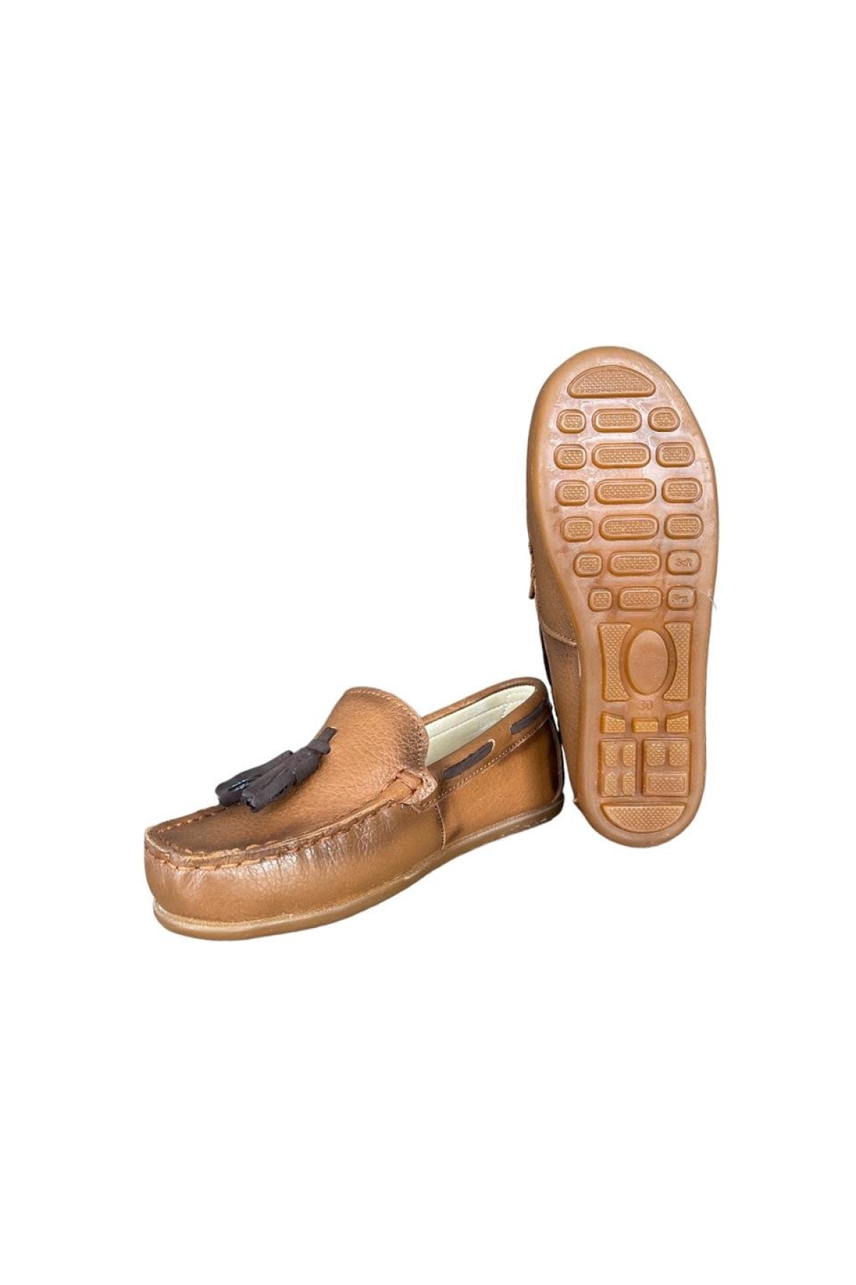 Hakiki Deri Püsküllü Erkek Çocuk Ayakkabı TABA - Görsel 6