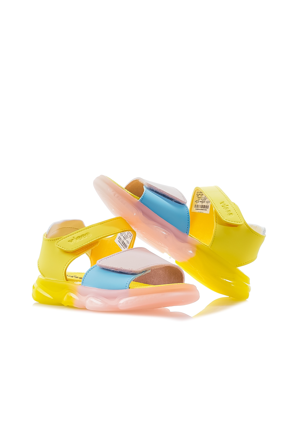 Laura Kız Çocuk Anatomik Taban Işıklı Günlük Sandalet (22-30) 24y 321.223 Bk Sarı Pudra - Görsel 8