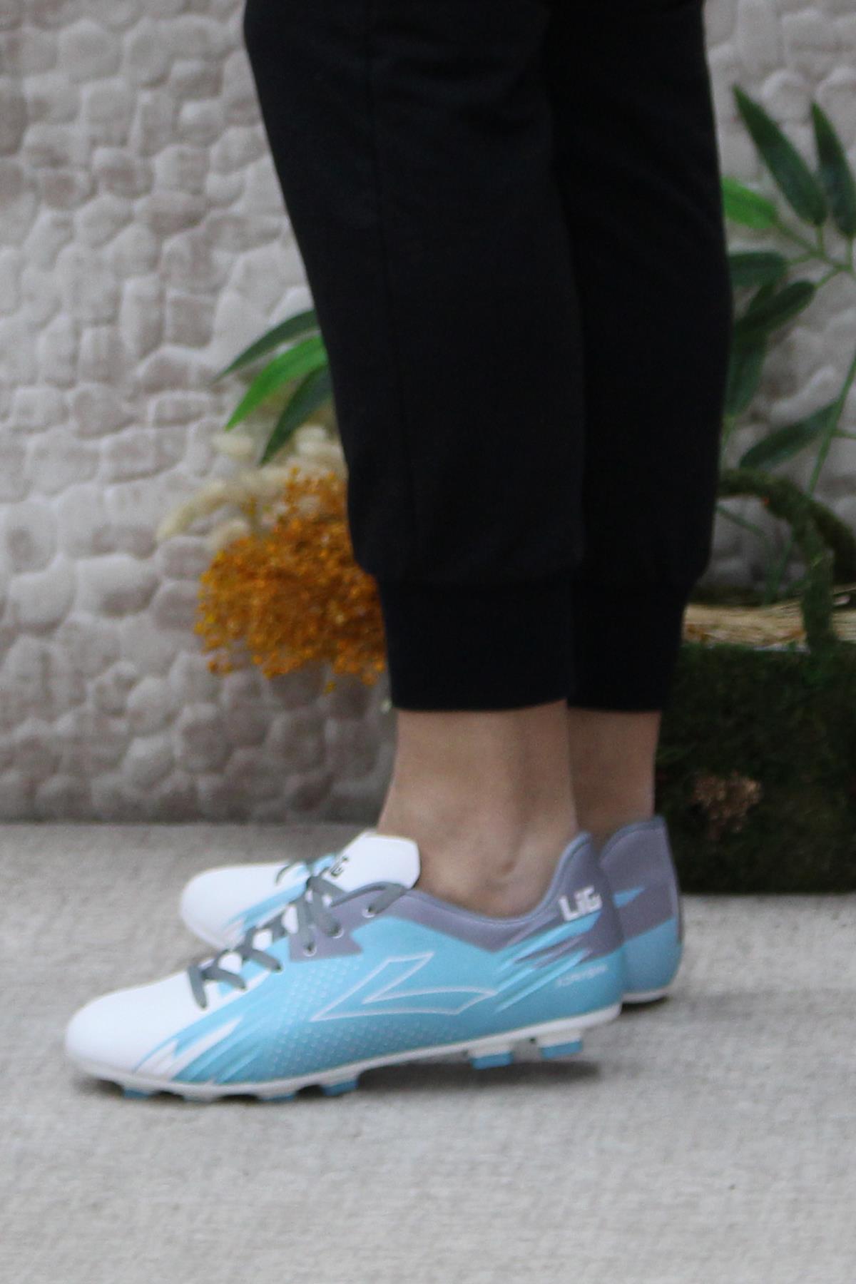 Adrasan Vargas Krp Turkuaz Orijinal Ürün Çim Saha Halı Saha Krampon Futbol Ayakkabı - Görsel 4