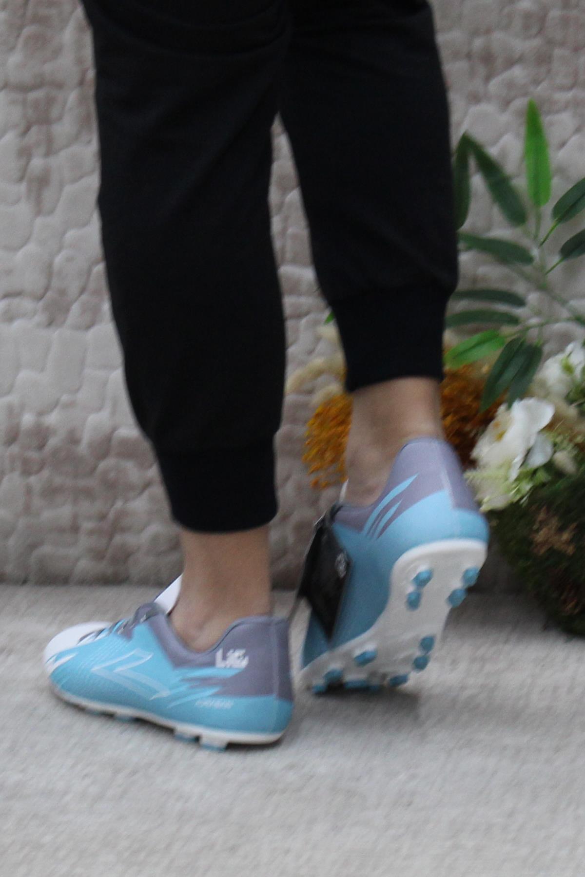 Adrasan Vargas Krp Turkuaz Orijinal Ürün Çim Saha Halı Saha Krampon Futbol Ayakkabı - Görsel 5