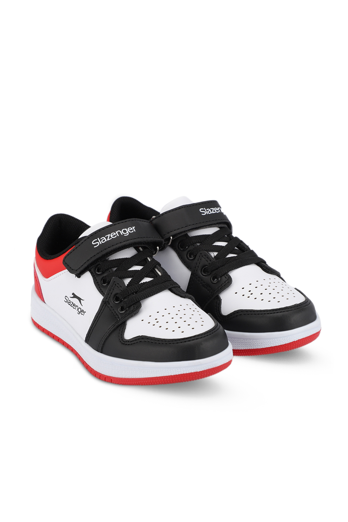 PRINCE I Unisex Çocuk Sneaker Ayakkabı Beyaz / Siyah / Kırmızı - Görsel 3