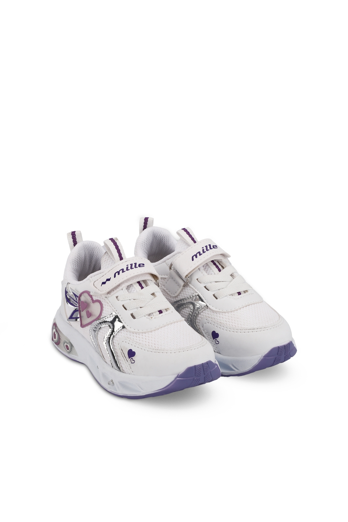 PAOLINO IN Kız Çocuk Sneaker Ayakkabı Beyaz / Mor - Görsel 3