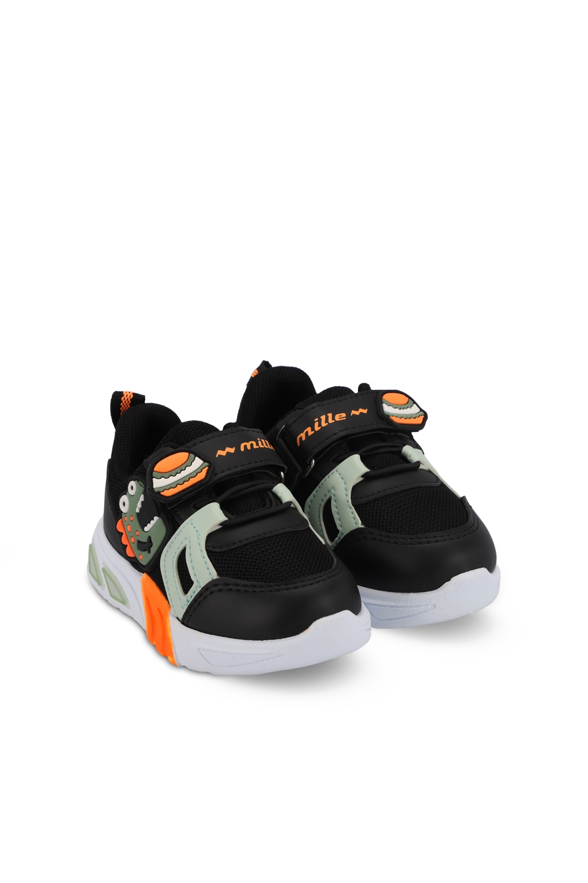 PANAMA IN Unisex Çocuk Sneaker Ayakkabı Siyah / Yeşil - Görsel 3