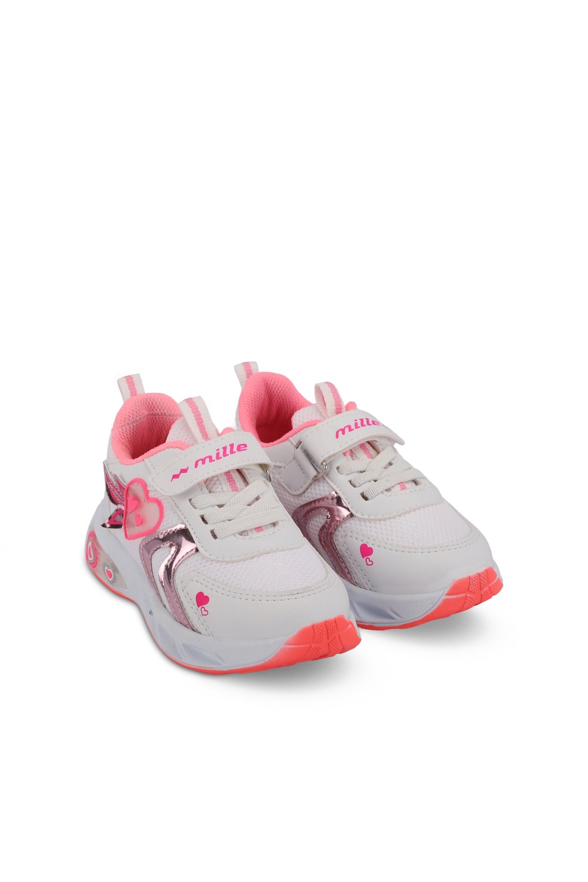 PAOLINO IN Kız Çocuk Sneaker Ayakkabı Beyaz / Pembe - Görsel 3