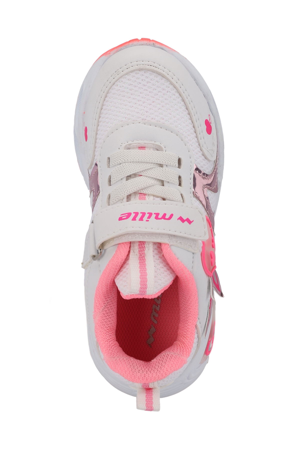 PAOLINO IN Kız Çocuk Sneaker Ayakkabı Beyaz / Pembe - Görsel 6