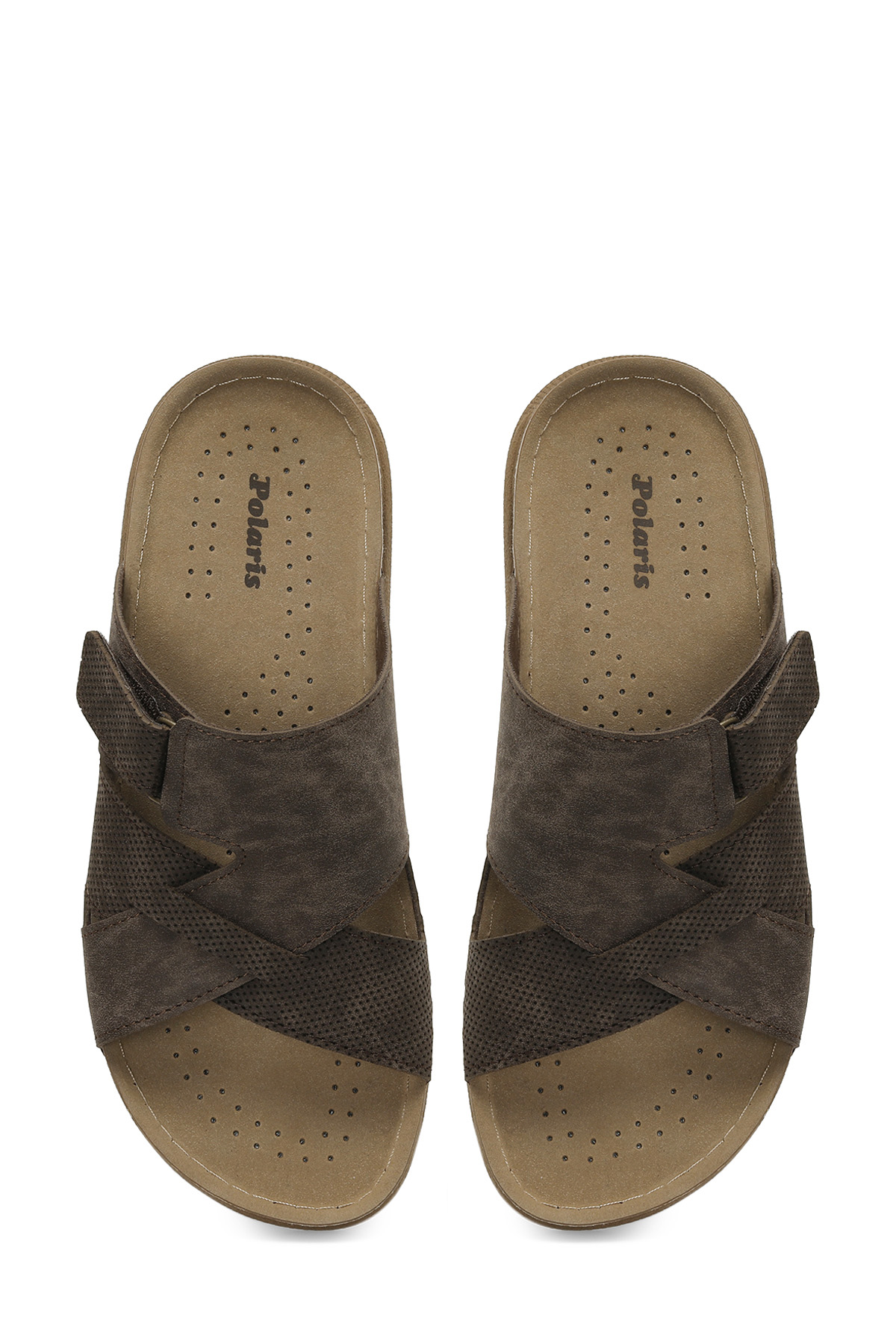 Polaris 608025.M4PR Kahverengi Erkek Terlik - Görsel 5