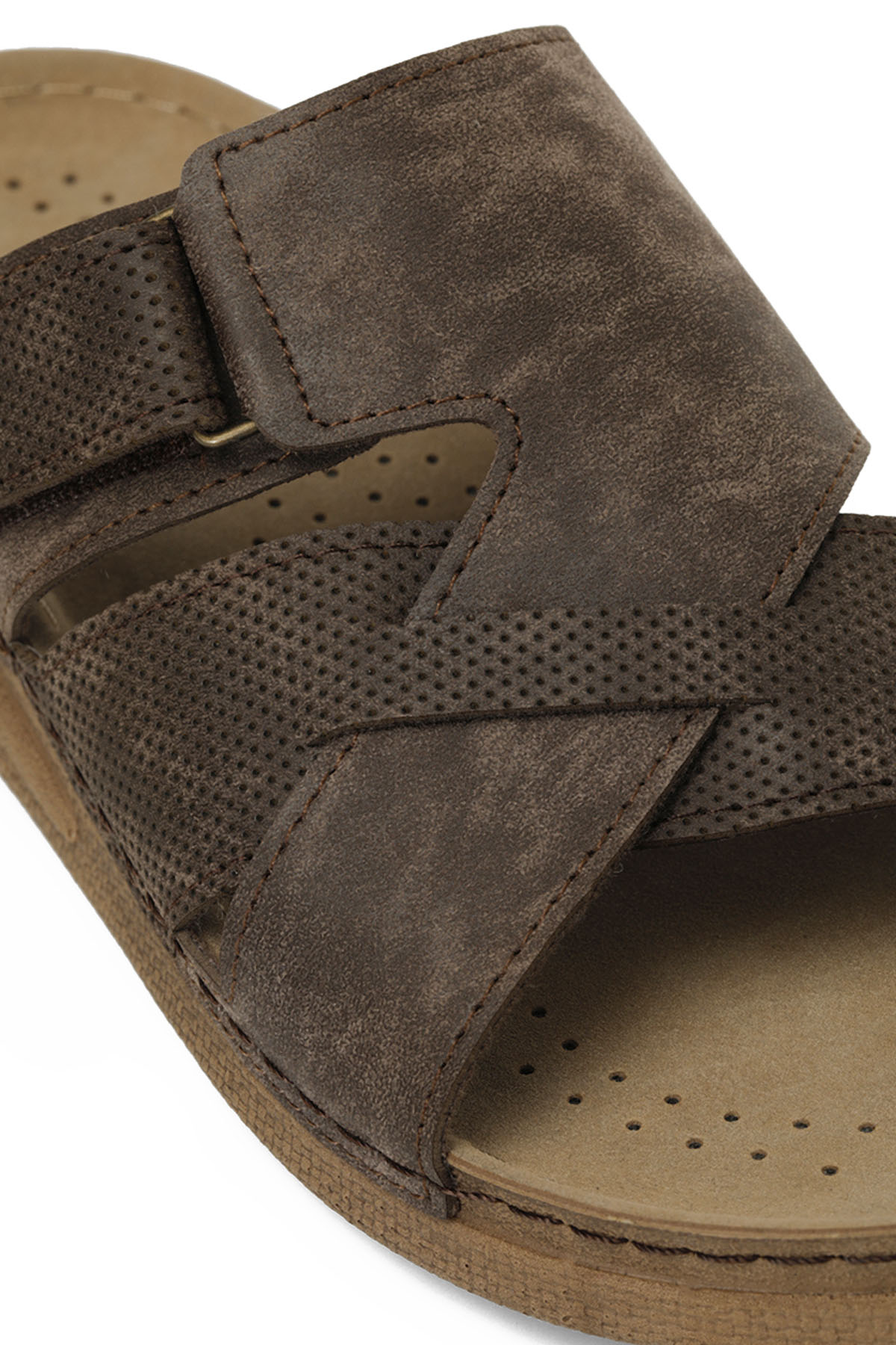 Polaris 608025.M4PR Kahverengi Erkek Terlik - Görsel 8