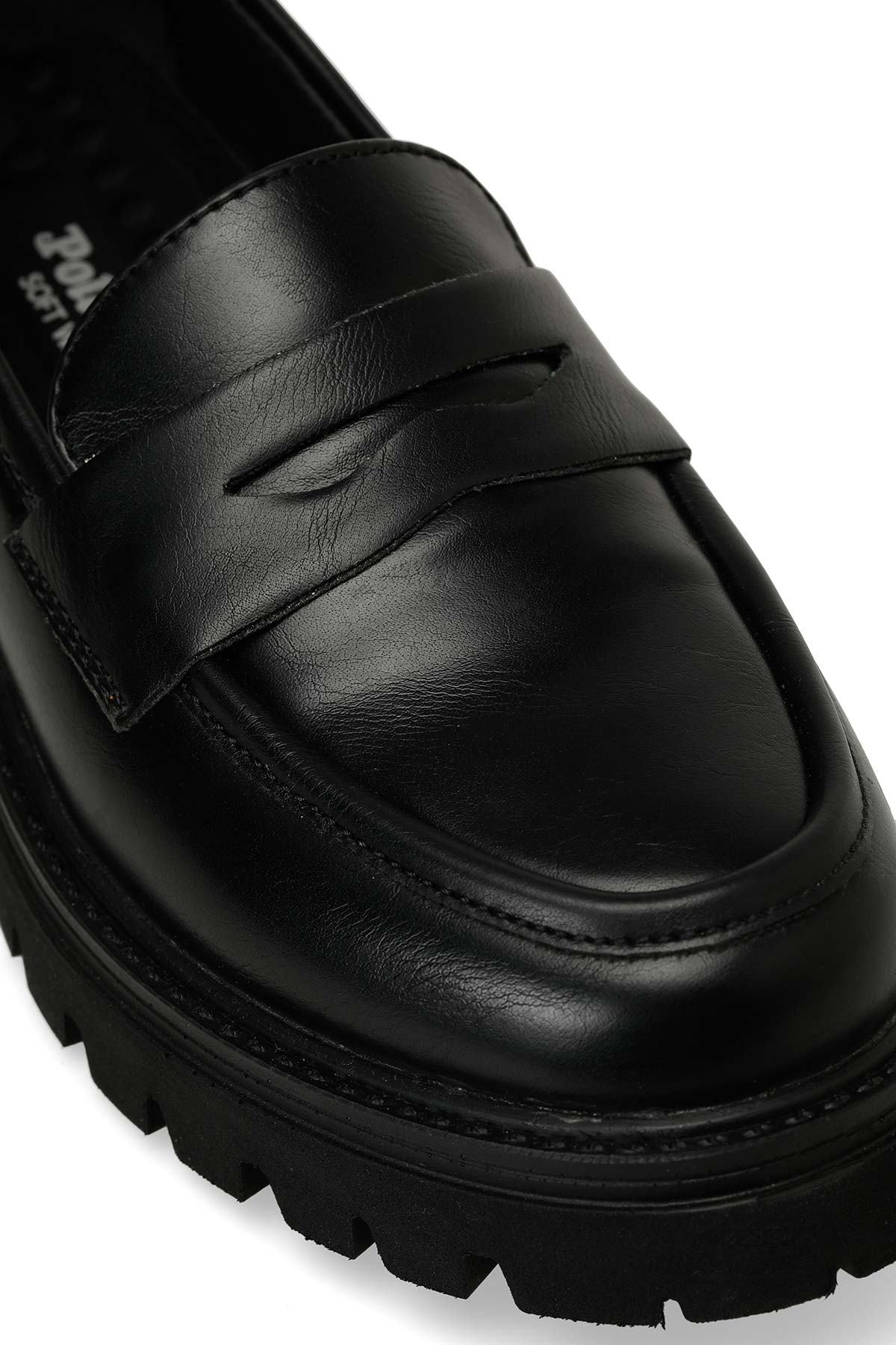 324500C.Z 4PR Siyah Kadın Oxford Ayakkabı - Görsel 8