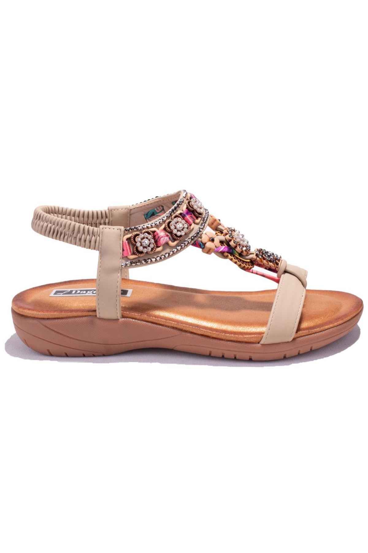 Dagoster Bej Dagoster DZA07 DZA07-7416782 Günlük Ortopedik Kadın sandalet