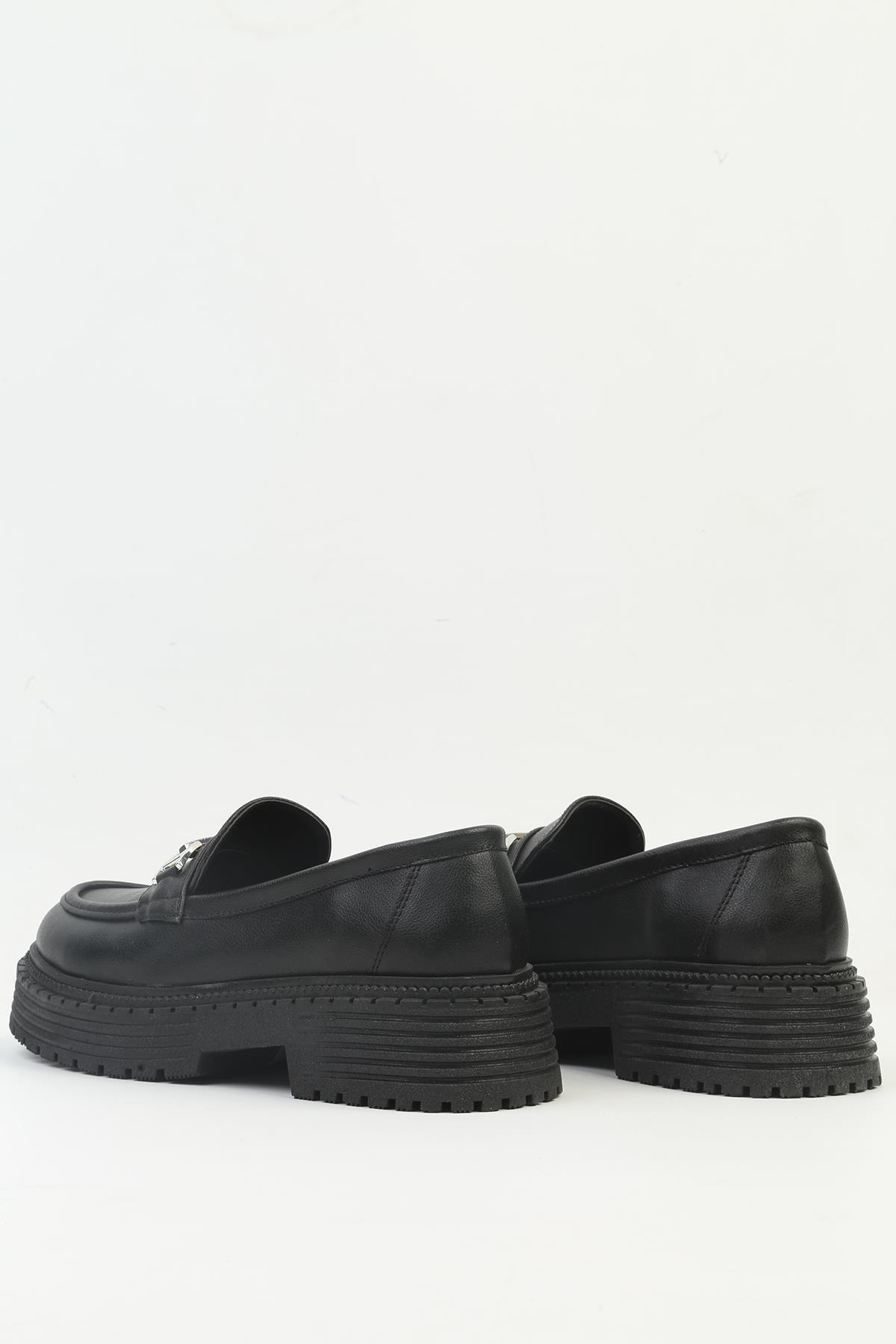 ® | PC-52431-3076 Siyah Cilt-Kadın Günlük Ayakkabı - Görsel 4