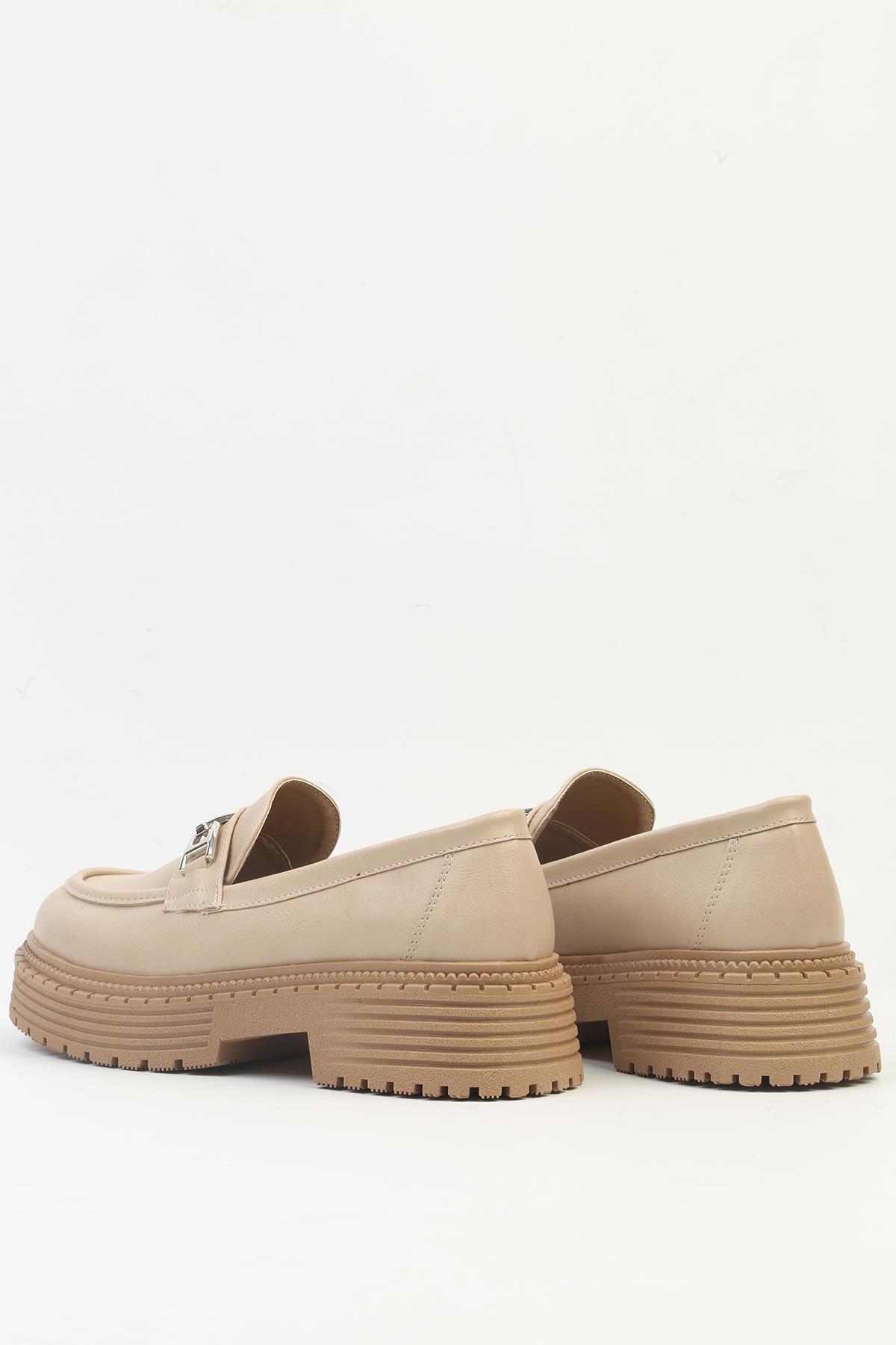 ® | PC-52431-3076 Bej Cilt-Kadın Günlük Ayakkabı - Görsel 4