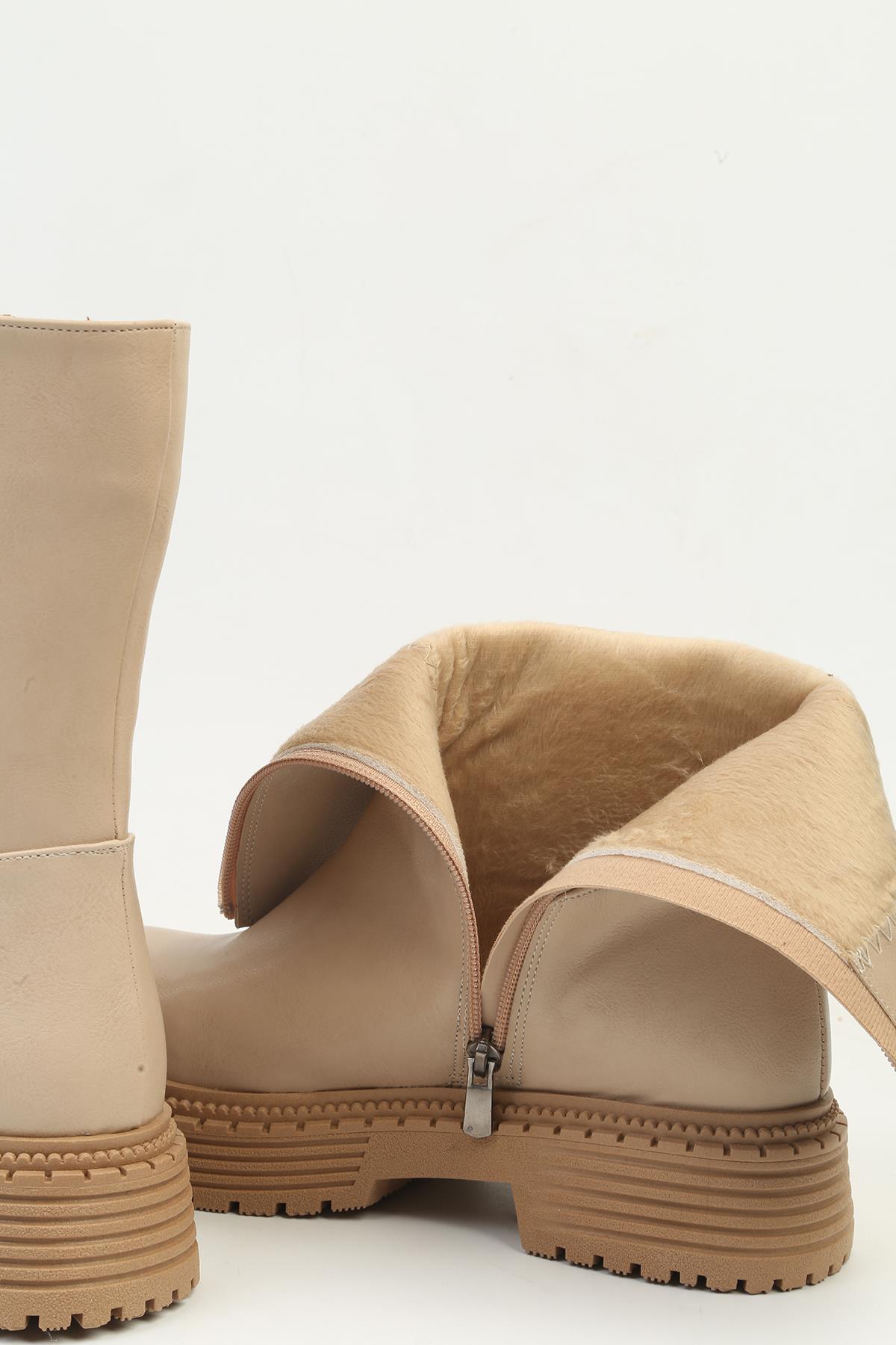 ® | PC-52063-Bej- Kadın Bot - Görsel 6