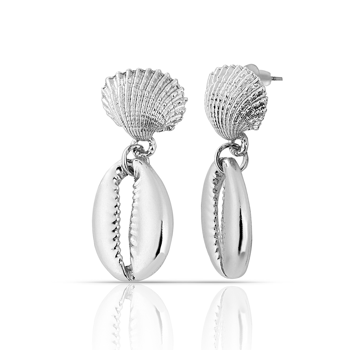 ForentinaBayan Beyaz İstiridye Küpe PS0854