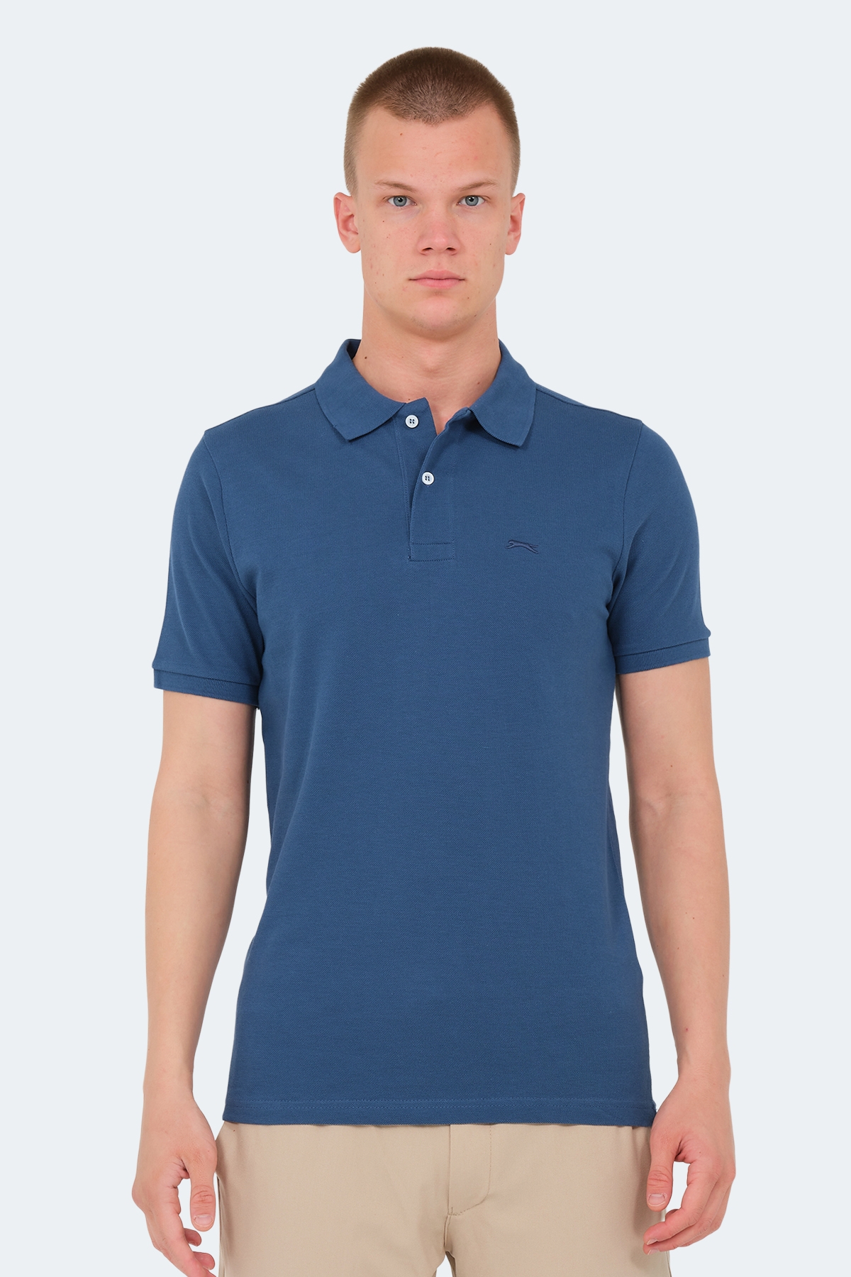 Slazenger VALE KTN Erkek Tişört Saks Mavi