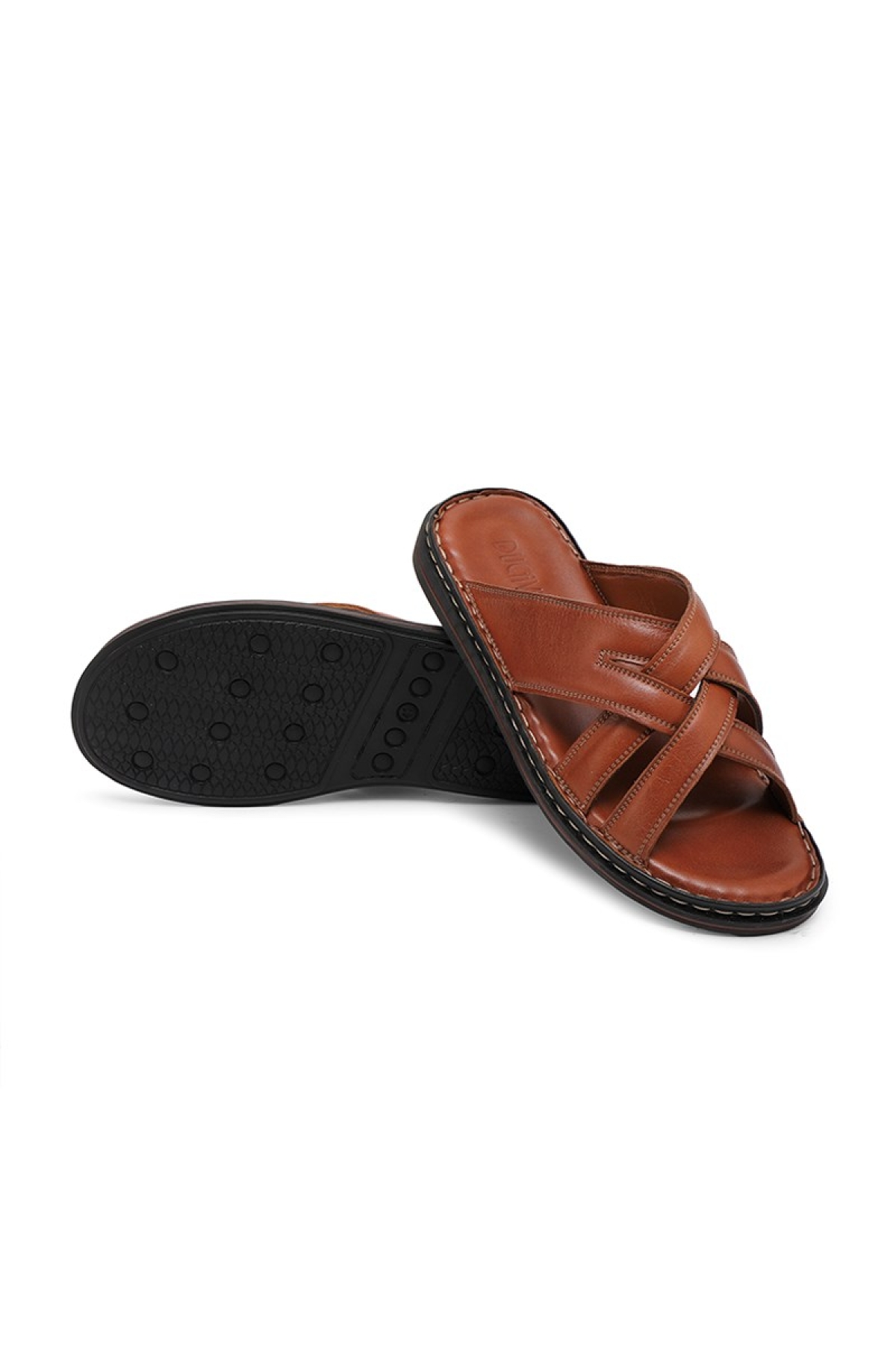 Melentias Hakiki Deri Erkek Terliği, Hakiki Deri Terlik, Ortopedik Taban Terlik, Deri Terl - Görsel 3