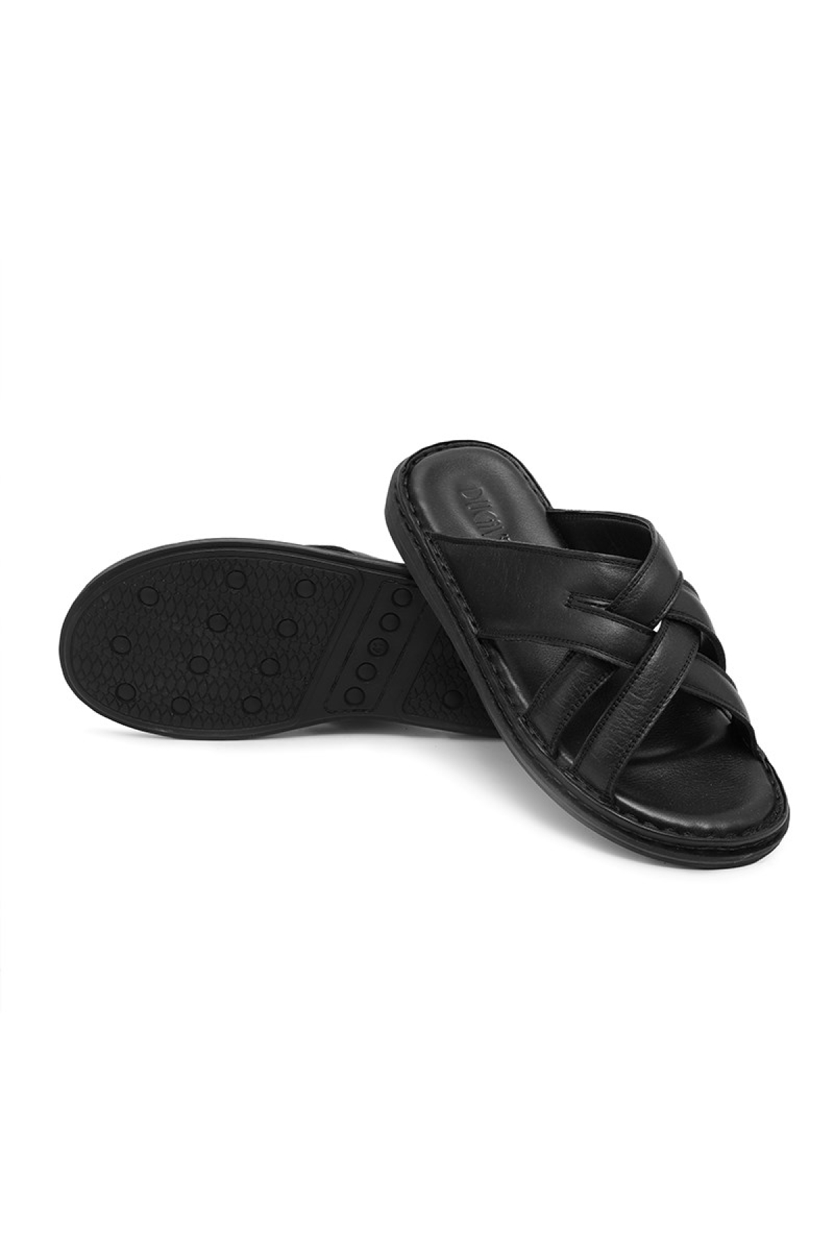 Melentias Hakiki Deri Erkek Terliği, Hakiki Deri Terlik, Ortopedik Taban Terlik, Deri Terl - Görsel 3